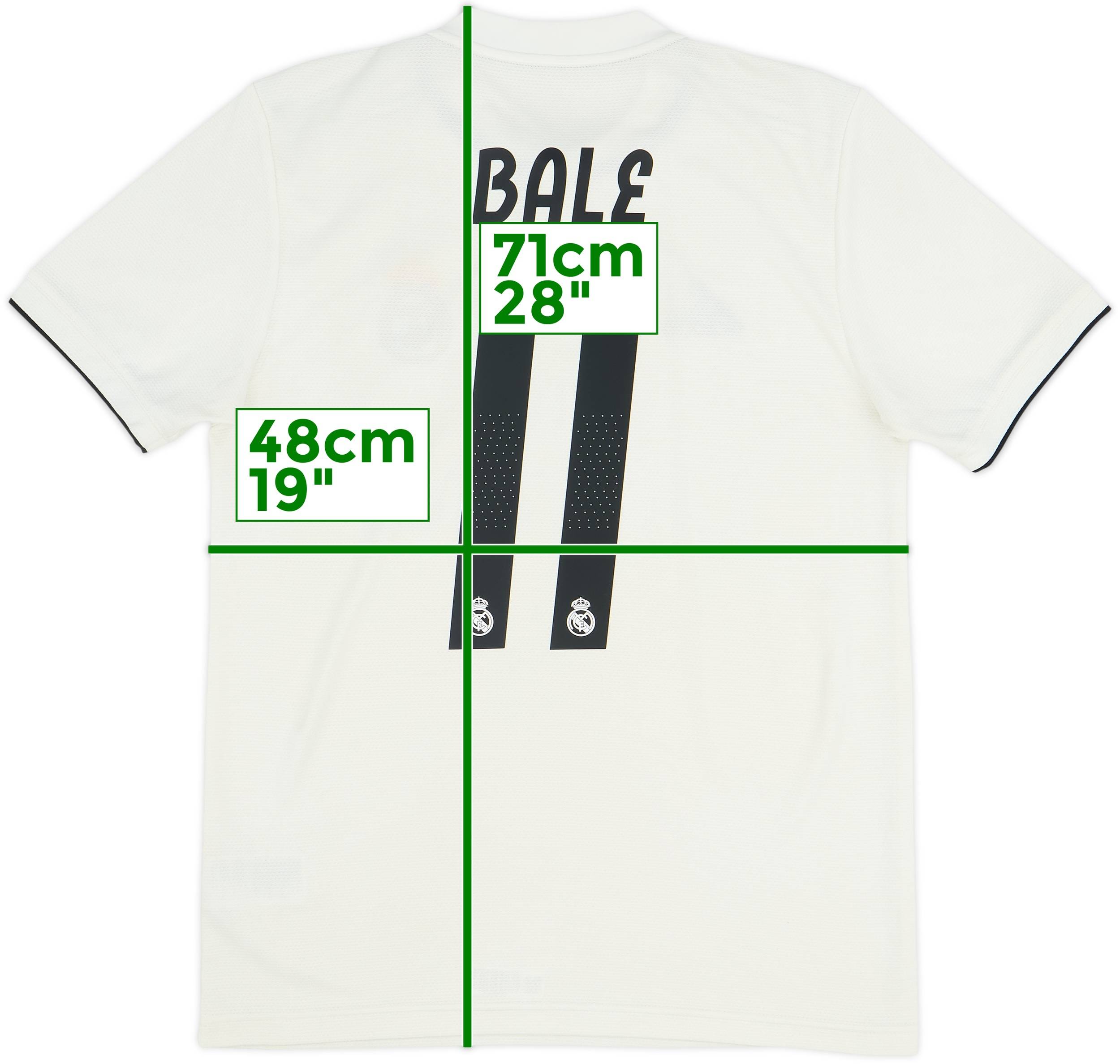 2018-19 Real Madrid Home Shirt Bale #11 - 6/10 - (S)