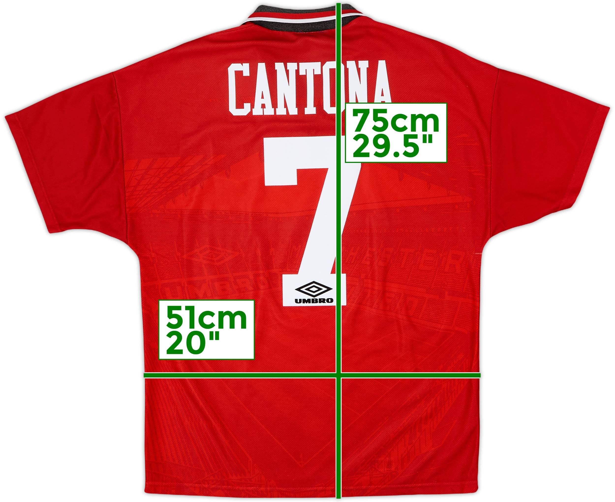 1994-96 Manchester United Home Shirt Cantona #7 - 7/10 - (M)