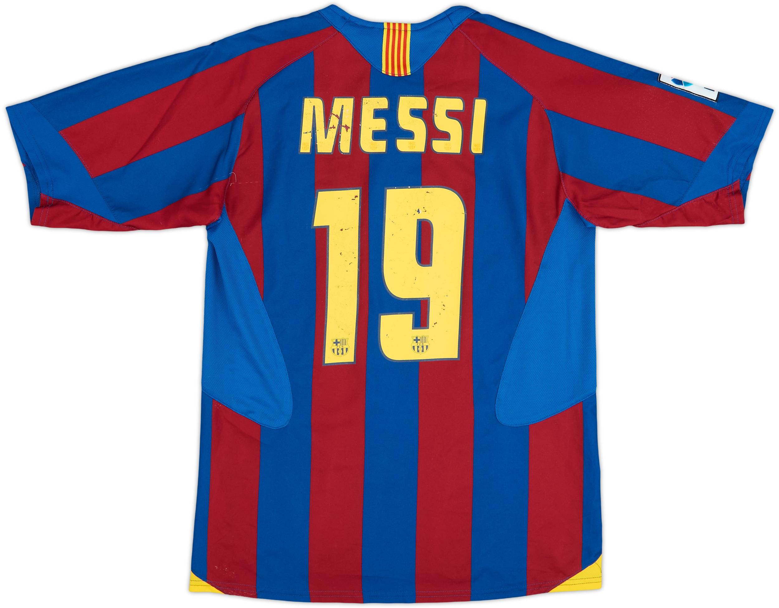2005-06 Barcelona Home Shirt Messi #19 - 5/10 - (L.Boys)