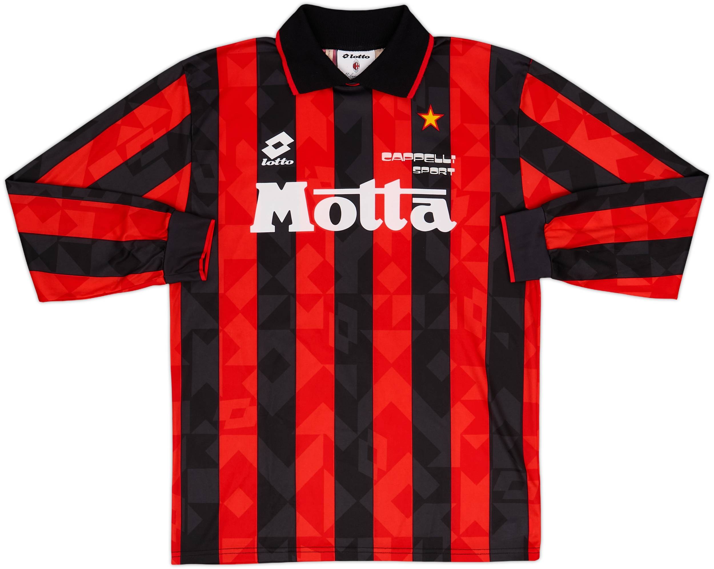 1993-94 AC Milan Home L/S Shirt - 9/10 - (M)