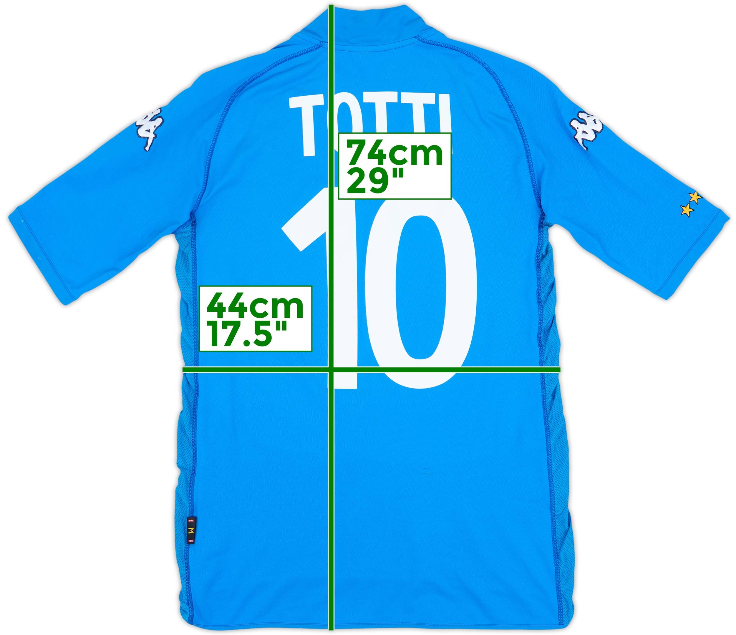 2002 Italy Home Shirt Totti #10 - 6/10 - (M)