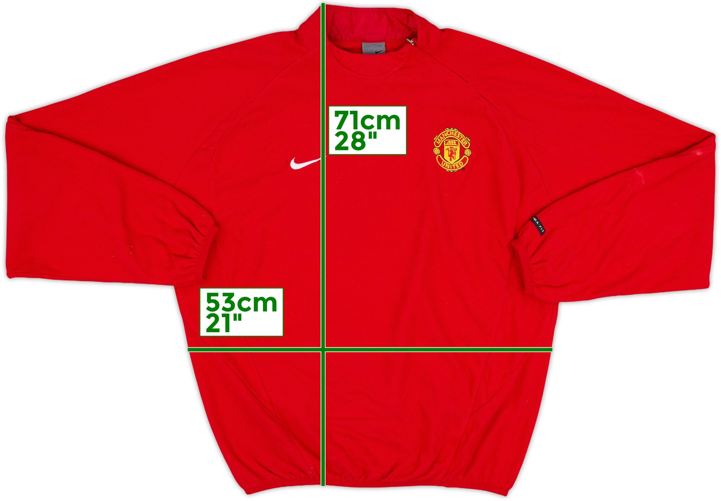 2002-03 Manchester United Nike 1/4 Zip Fleece Top - 7/10 - (M)