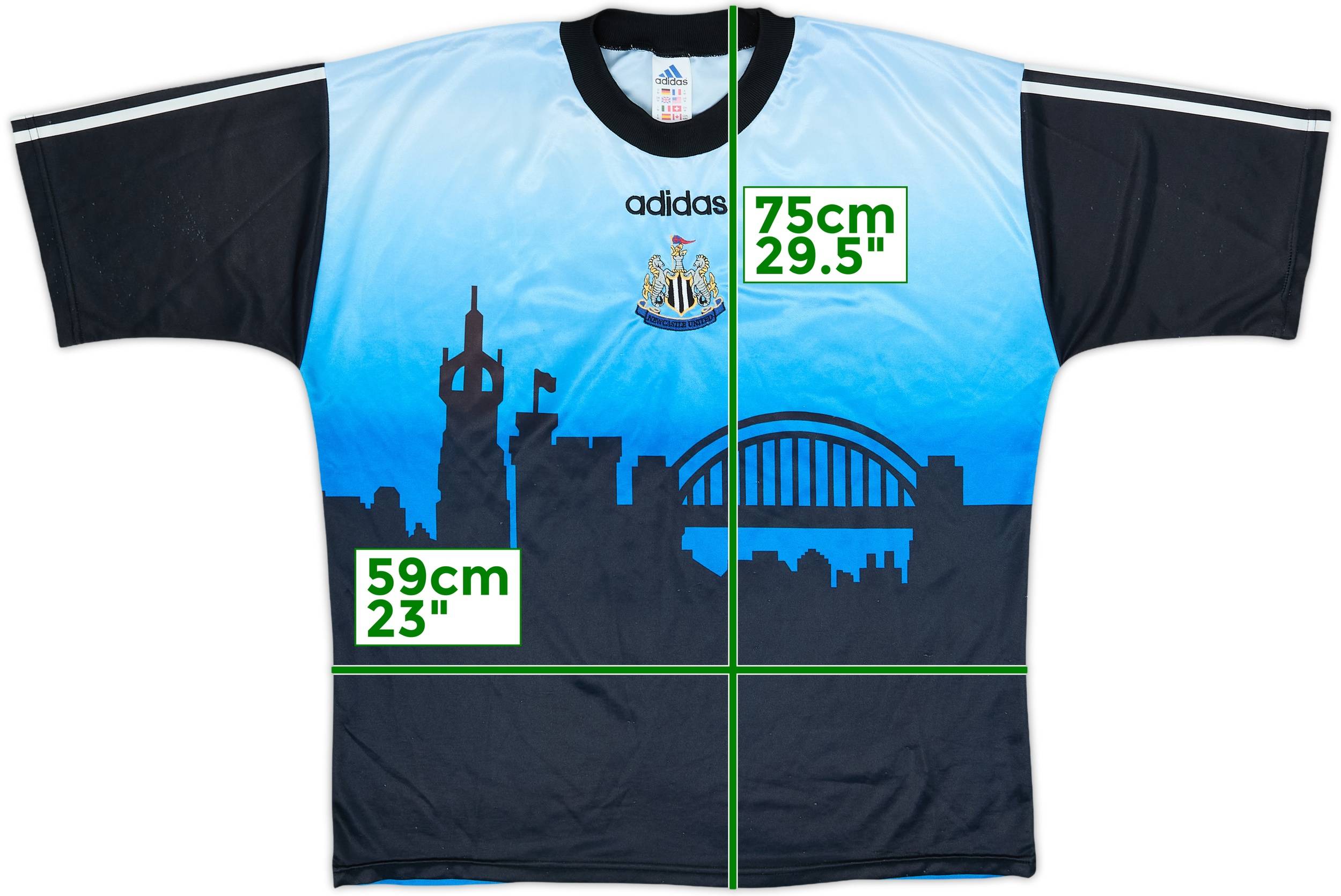 1996-97 Newcastle adidas Training Shirt - 8/10 - (M)