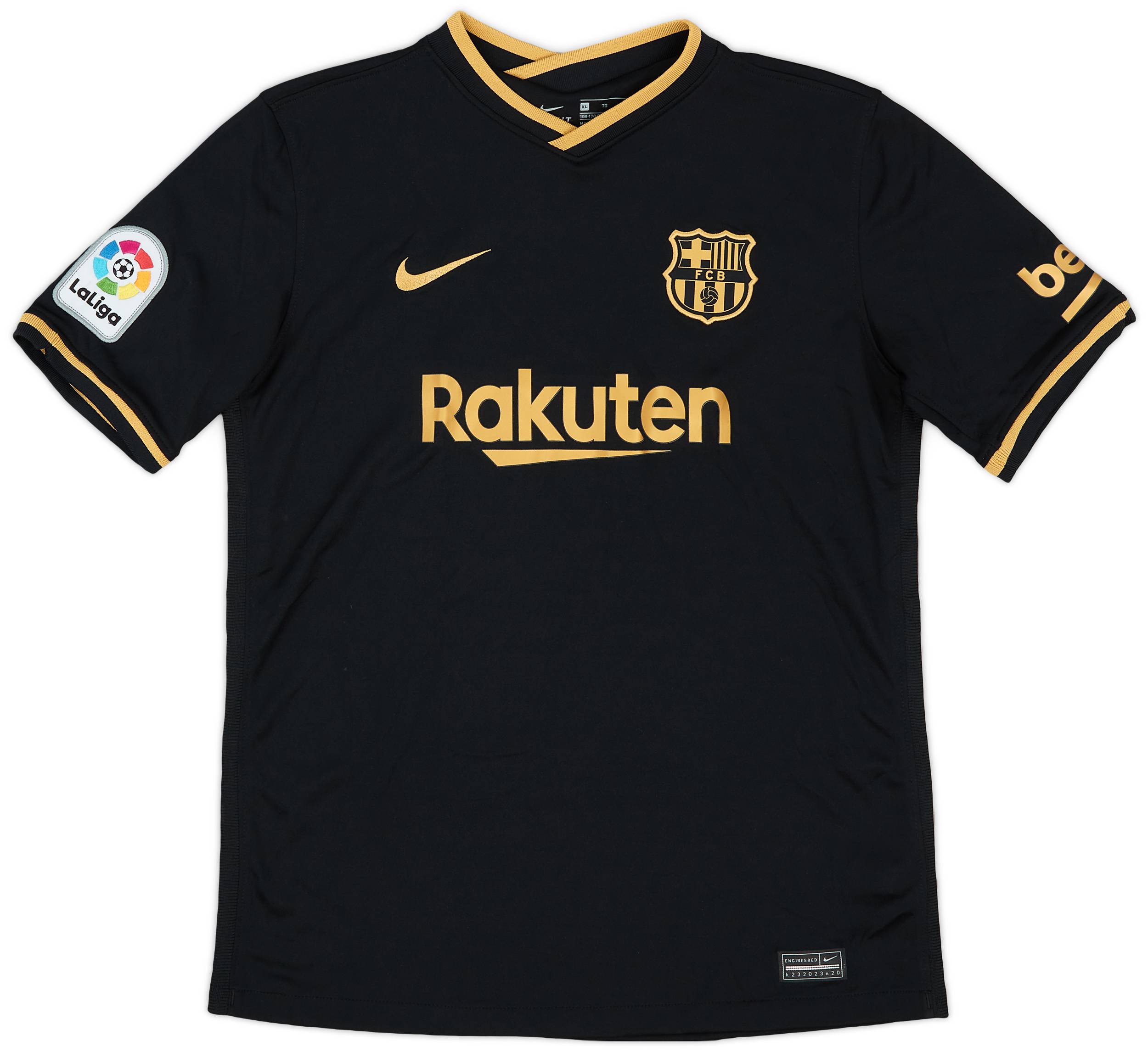 2020-21 Barcelona Away Shirt - 10/10 - (XL.Boys)