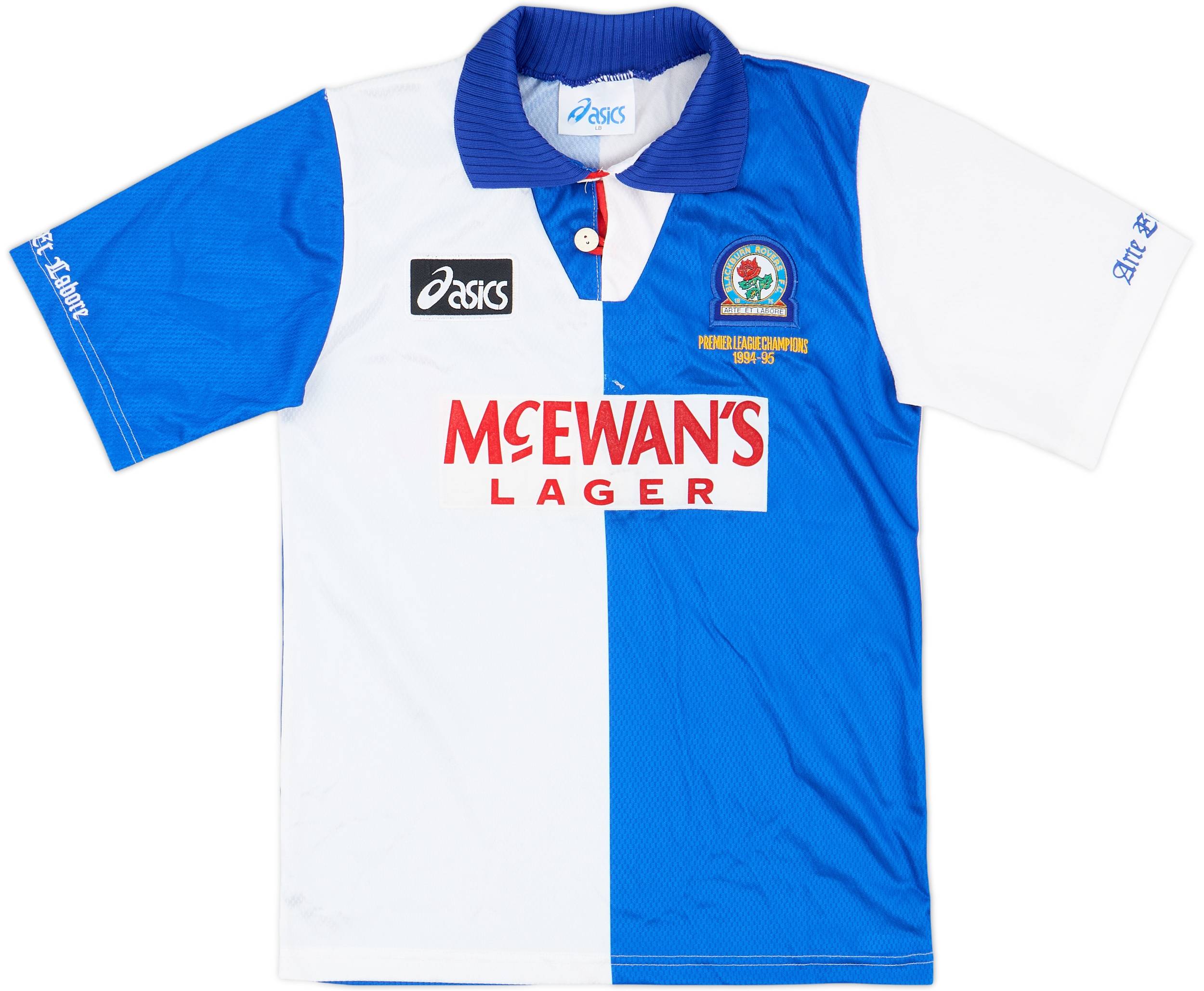 1994-95 Blackburn Rovers 'Champions' Home Shirt - 6/10 - (L.Boys)
