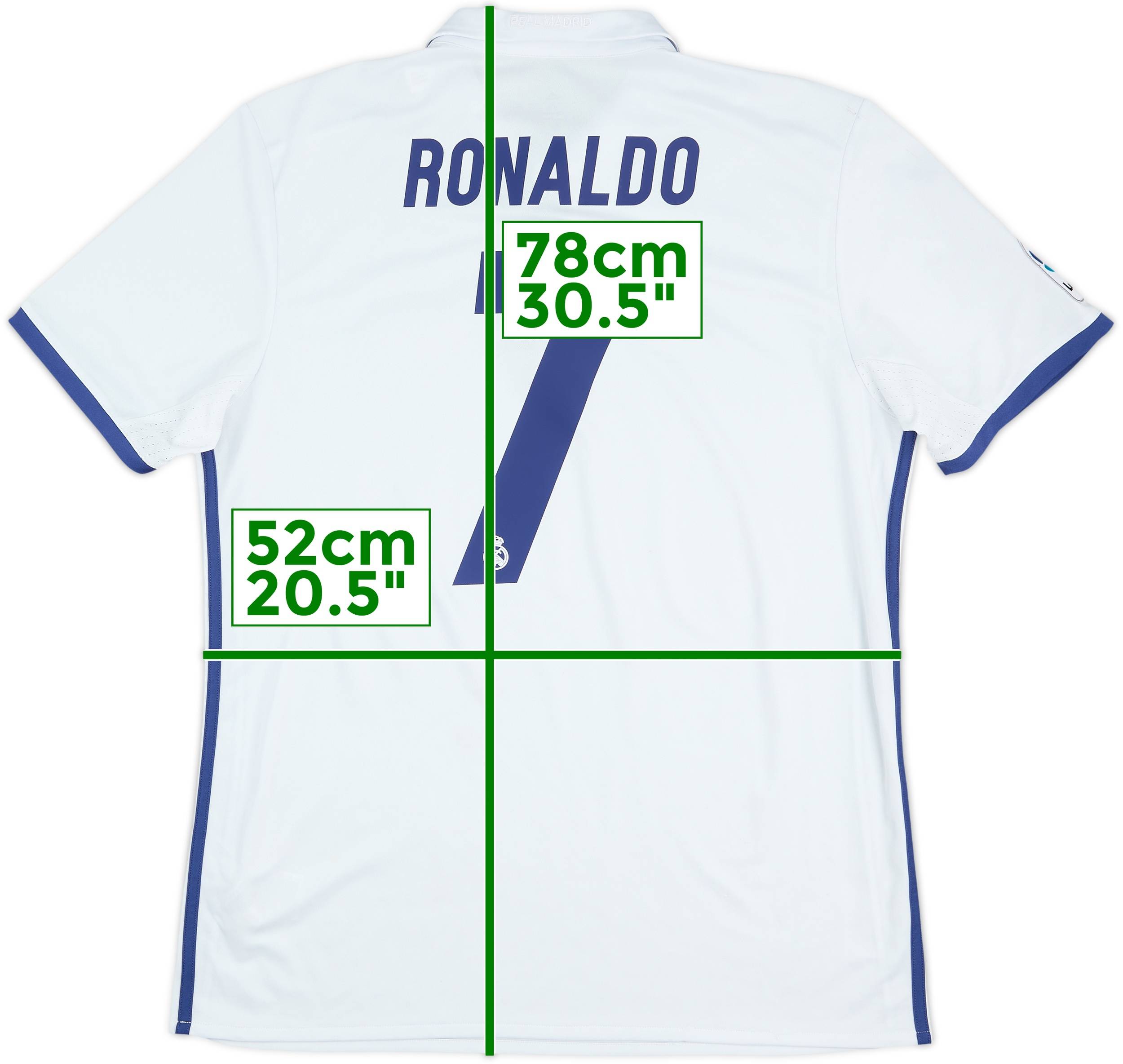 2016-17 Real Madrid Home Shirt Ronaldo #7 - 6/10 - (L)