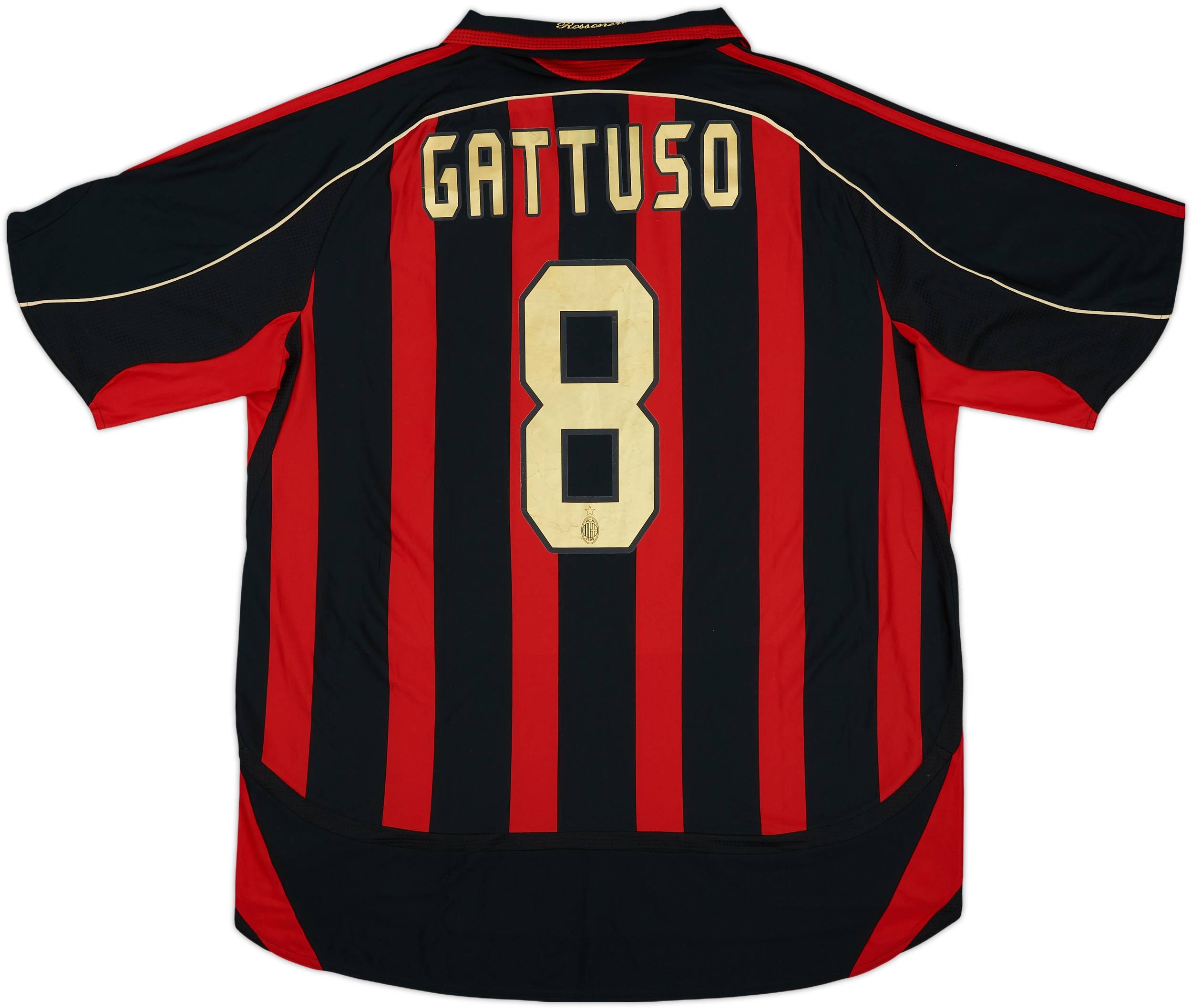2006-07 AC Milan Home Shirt Gattuso #8 - 4/10 - (XL)