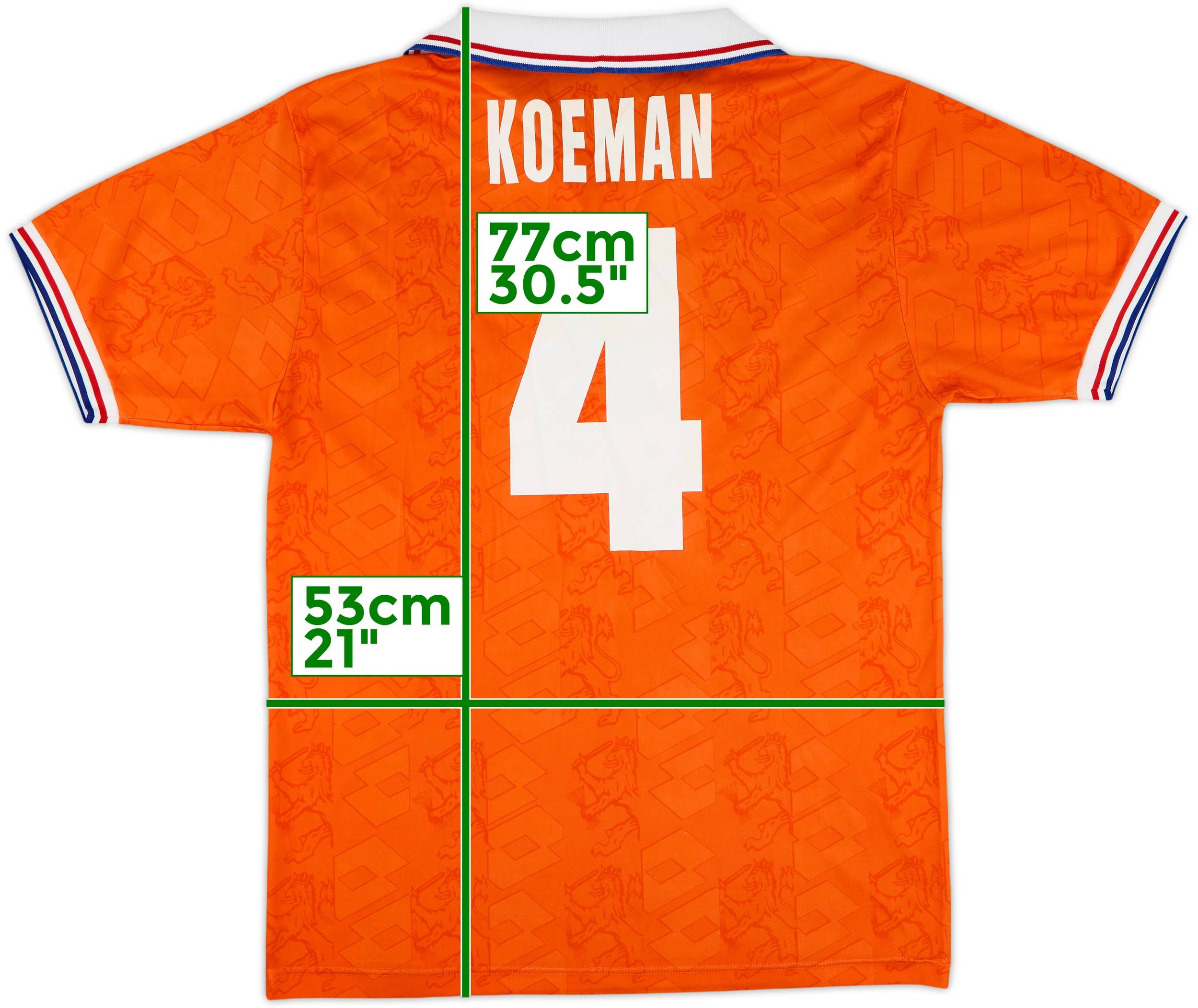 1994 Netherlands Home Shirt Koeman #4 - 8/10 - (L)