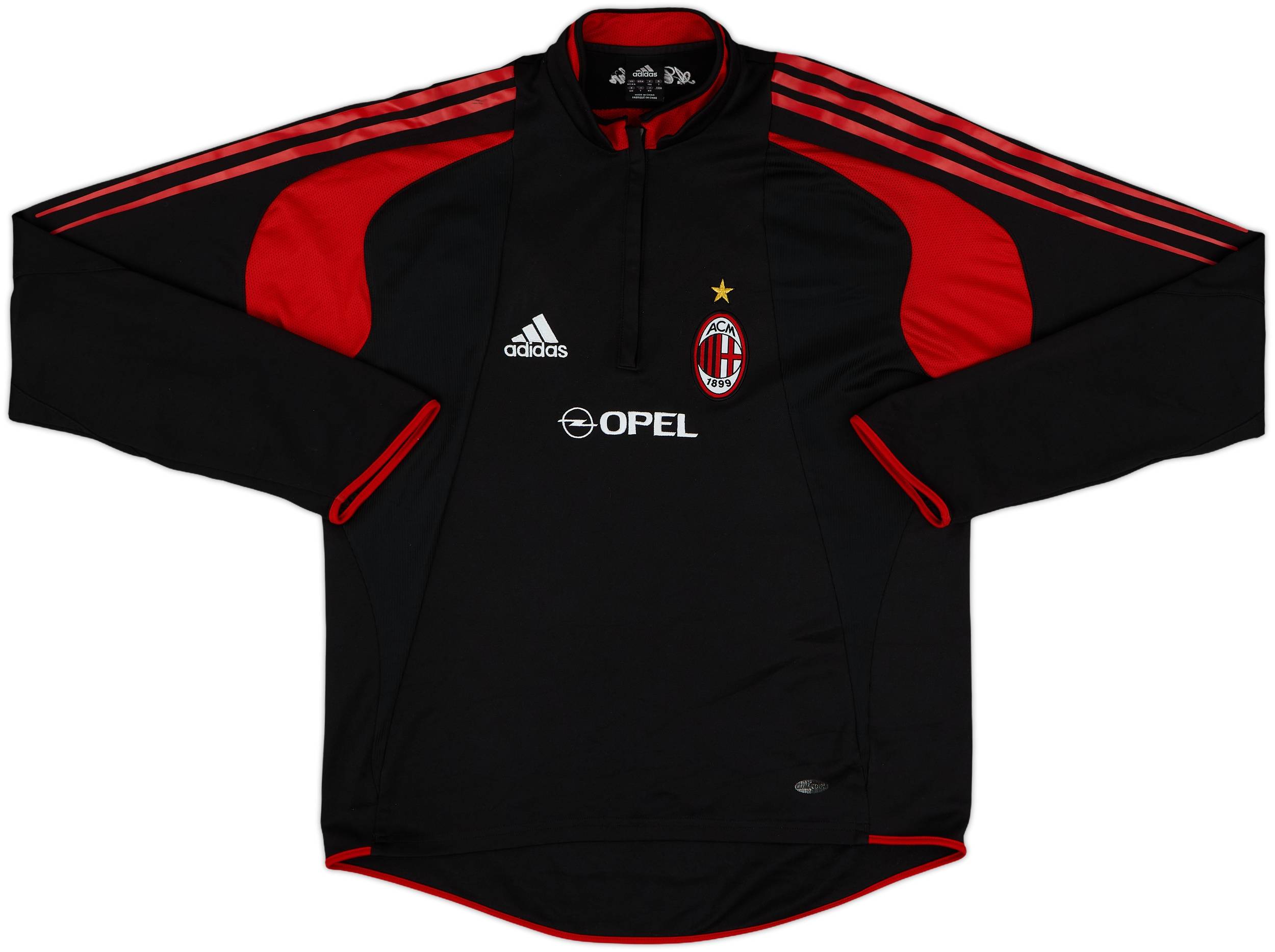 2004-05 AC Milan ミラン　ポロシャツ adidas 希少 2004-05 AC Milan adidas 1/4 Zip Drill Top - 8/10 - (L)