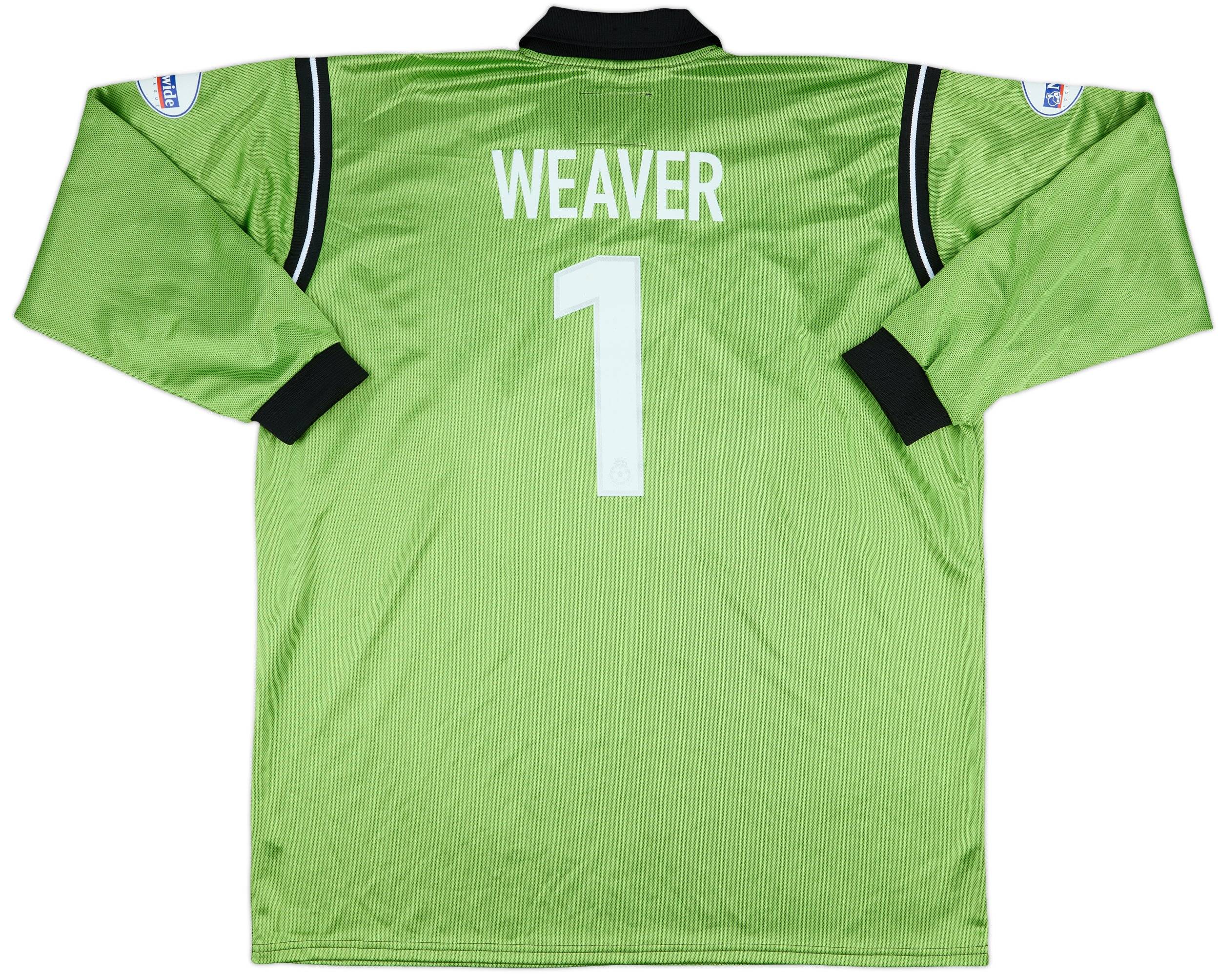 2001-02 Manchester City Match Issue GK Shirt Weaver #1