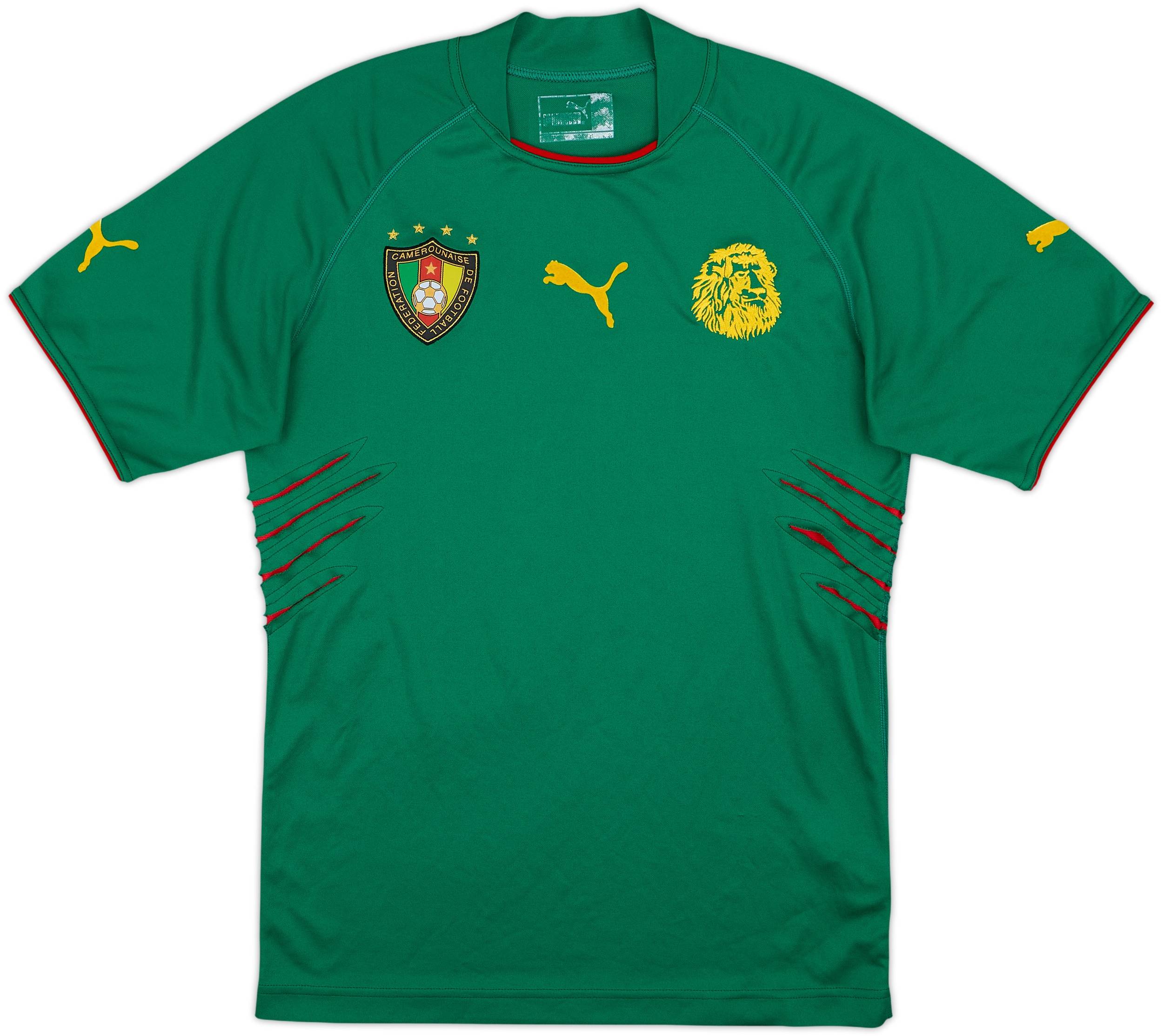 カメルーン代表 ユニフォーム　パンツ　ジャケット　3点セット 2004-06 Cameroon Home Shirt - 8/10 - (S)