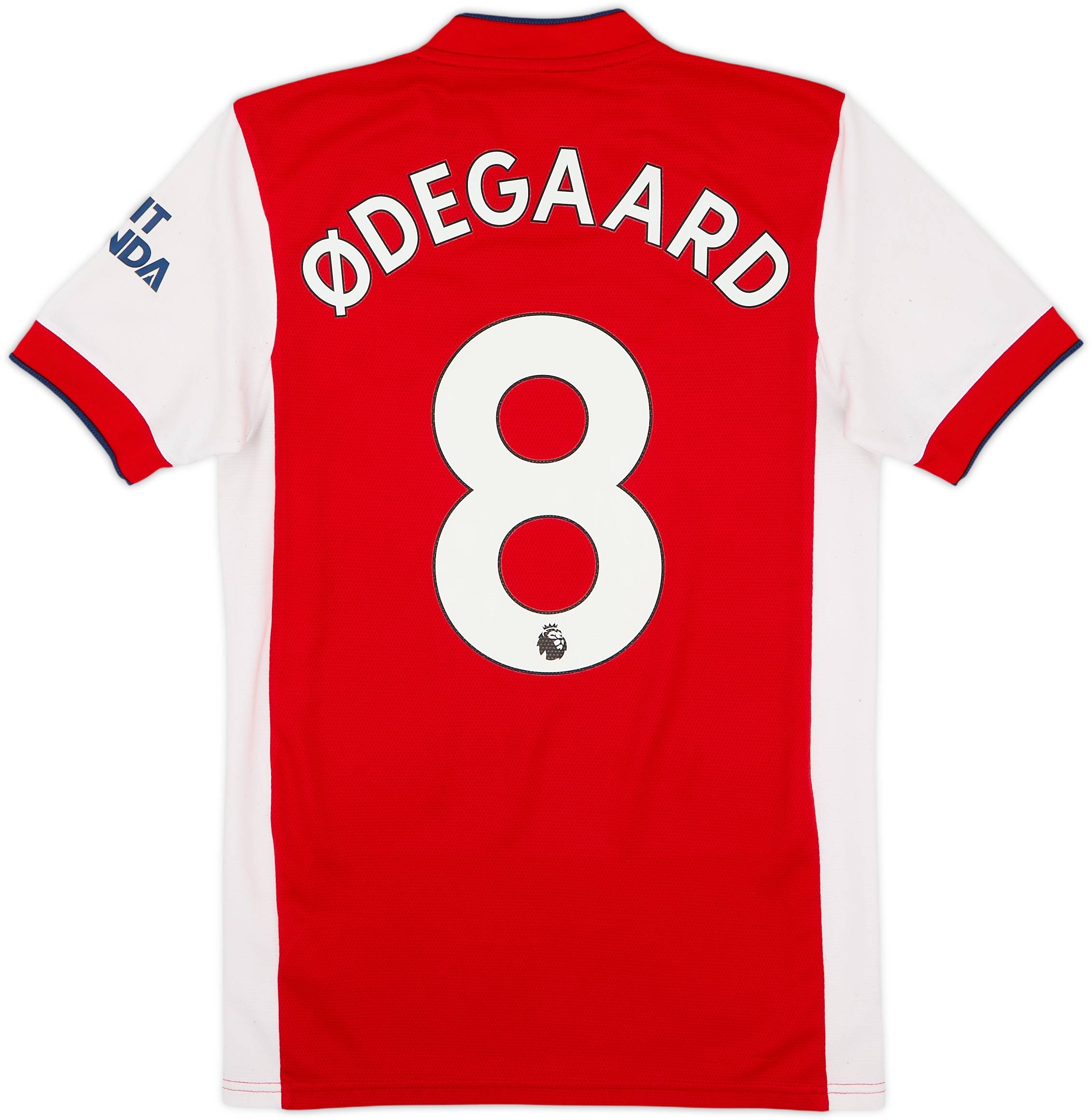 アーセナル ØDEGAARD 8番 シャツ 2021-22 Arsenal Home Shirt Odegaard #8 - 7/10 - (XS)