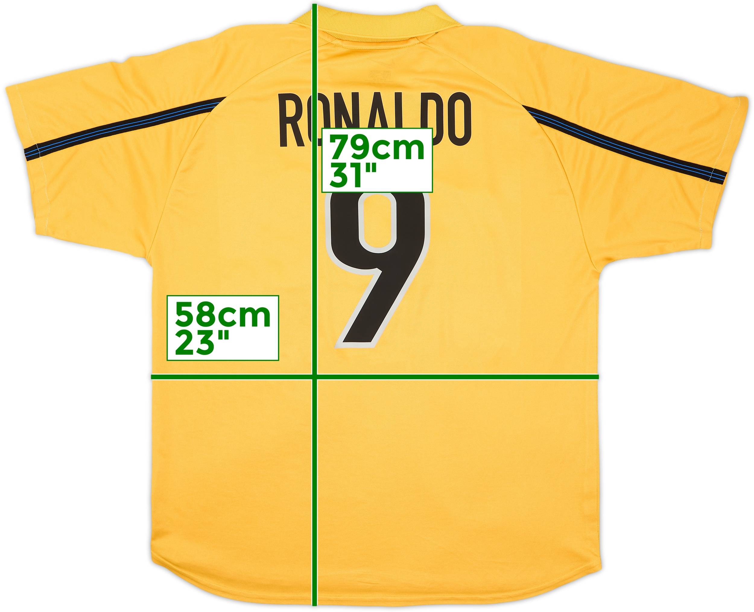 1999-00 Inter Milan Third Shirt Ronaldo #9 - 10/10 - (XL)