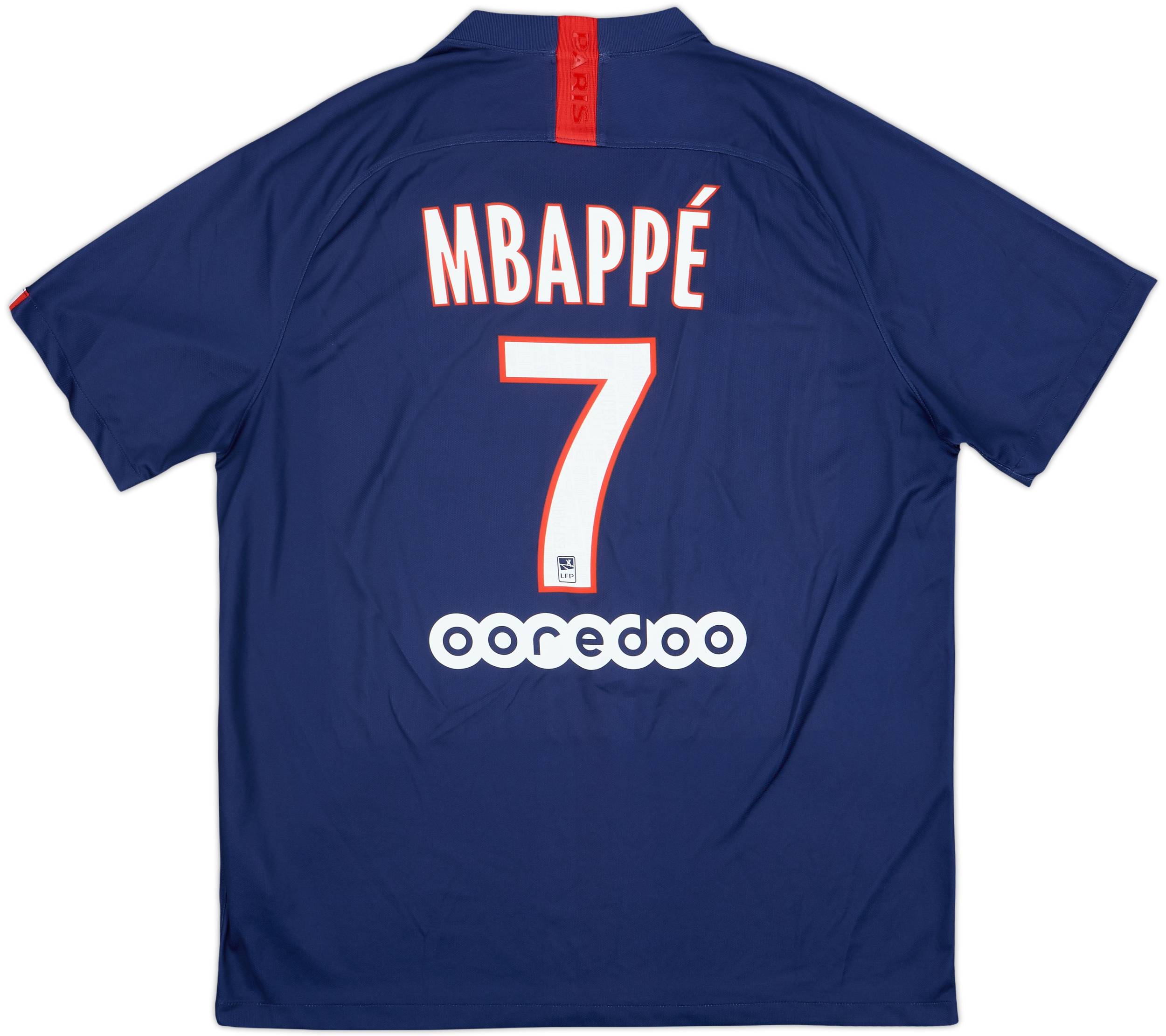 選手支給品 パリ・サンジェルマン 19-20 Mbappé 7 シャツ 2019-20 Paris Saint-Germain Home Shirt Mbappe #7 - 9/10 - (XL)