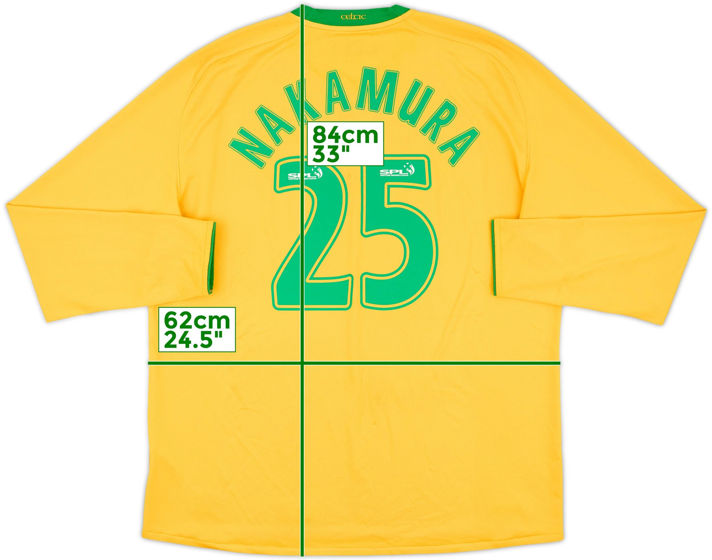 2008-09 Celtic Away L/S Shirt Nakamura #25 - 7/10 - (XXL)