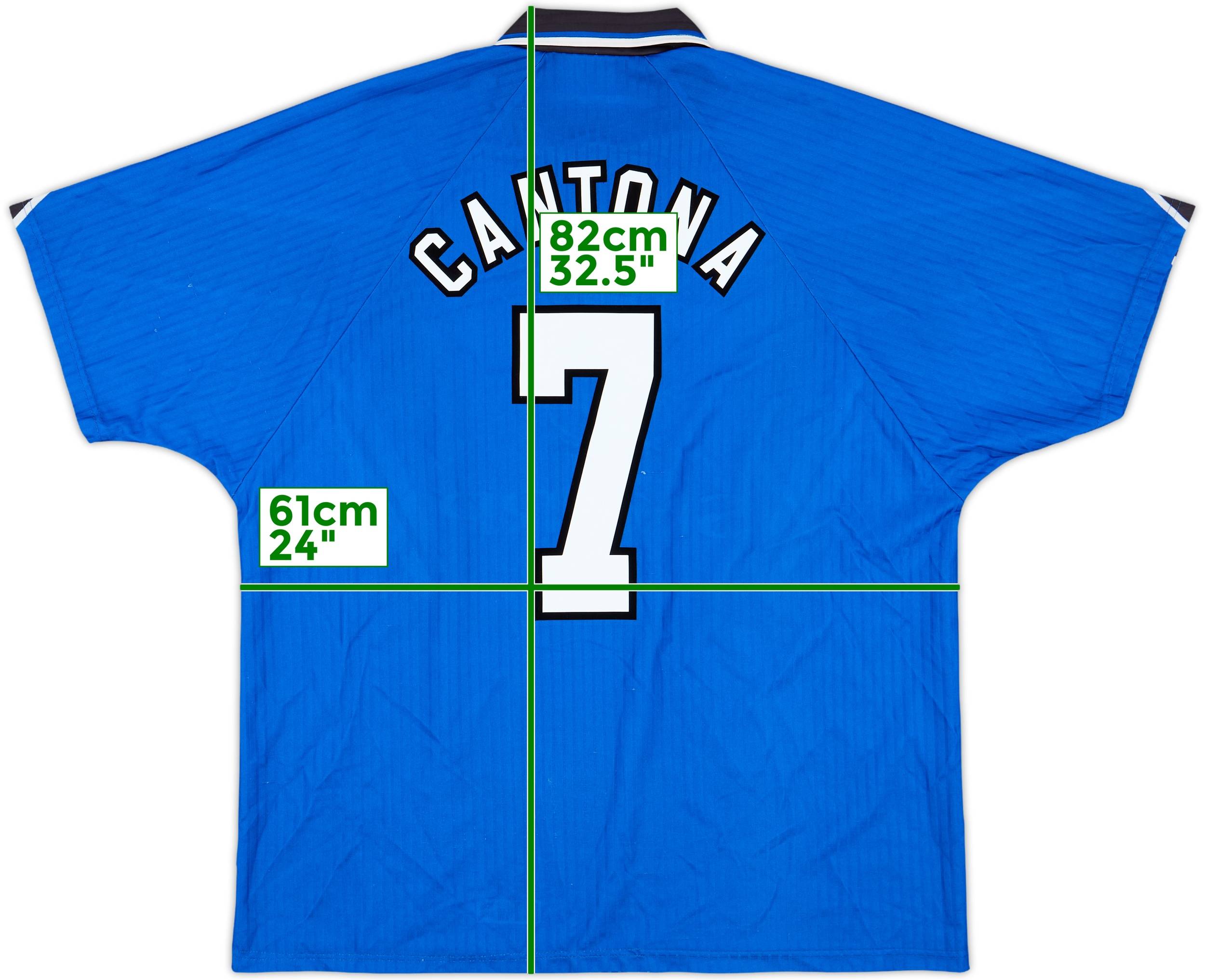 1996-98 Manchester United Third Shirt Cantona #7 - 8/10 - (XXL)