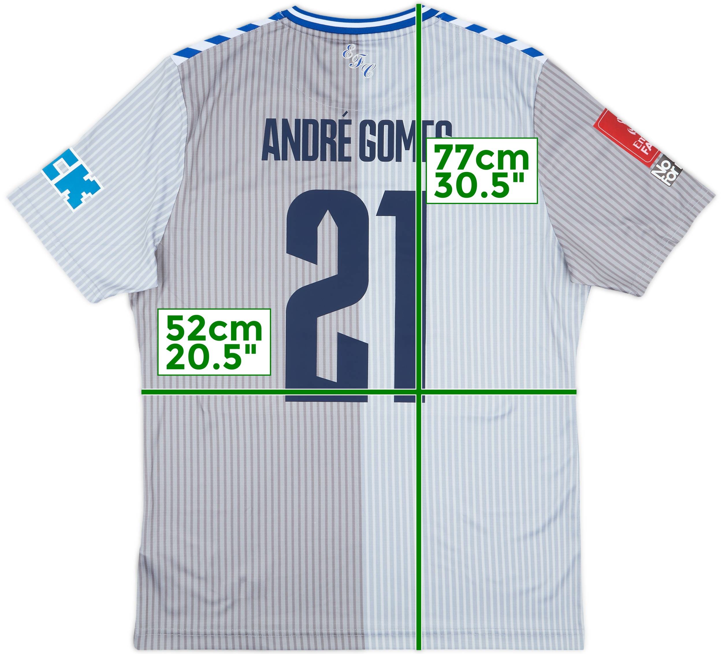 エヴァートン アウェイシャツ ANDRÉ GOMES 21 2023-24 Everton Match Issue FA Cup Third Shirt Andre Gomes #21