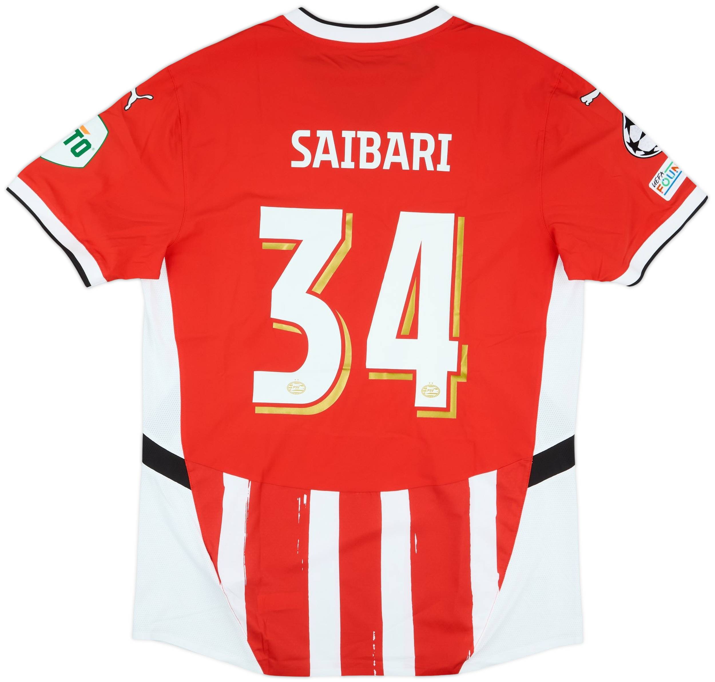 2024-25 PSV Match Issue Champions League Home Shirt Saibari #34
