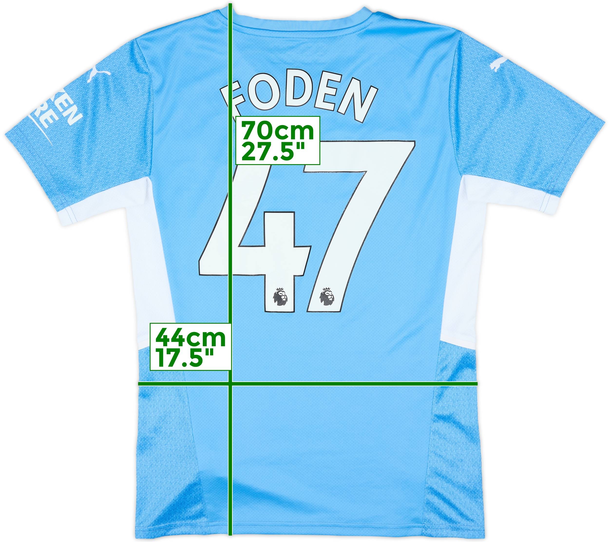 2021-22 Manchester City Home Shirt Foden #47 - 8/10 - (S)