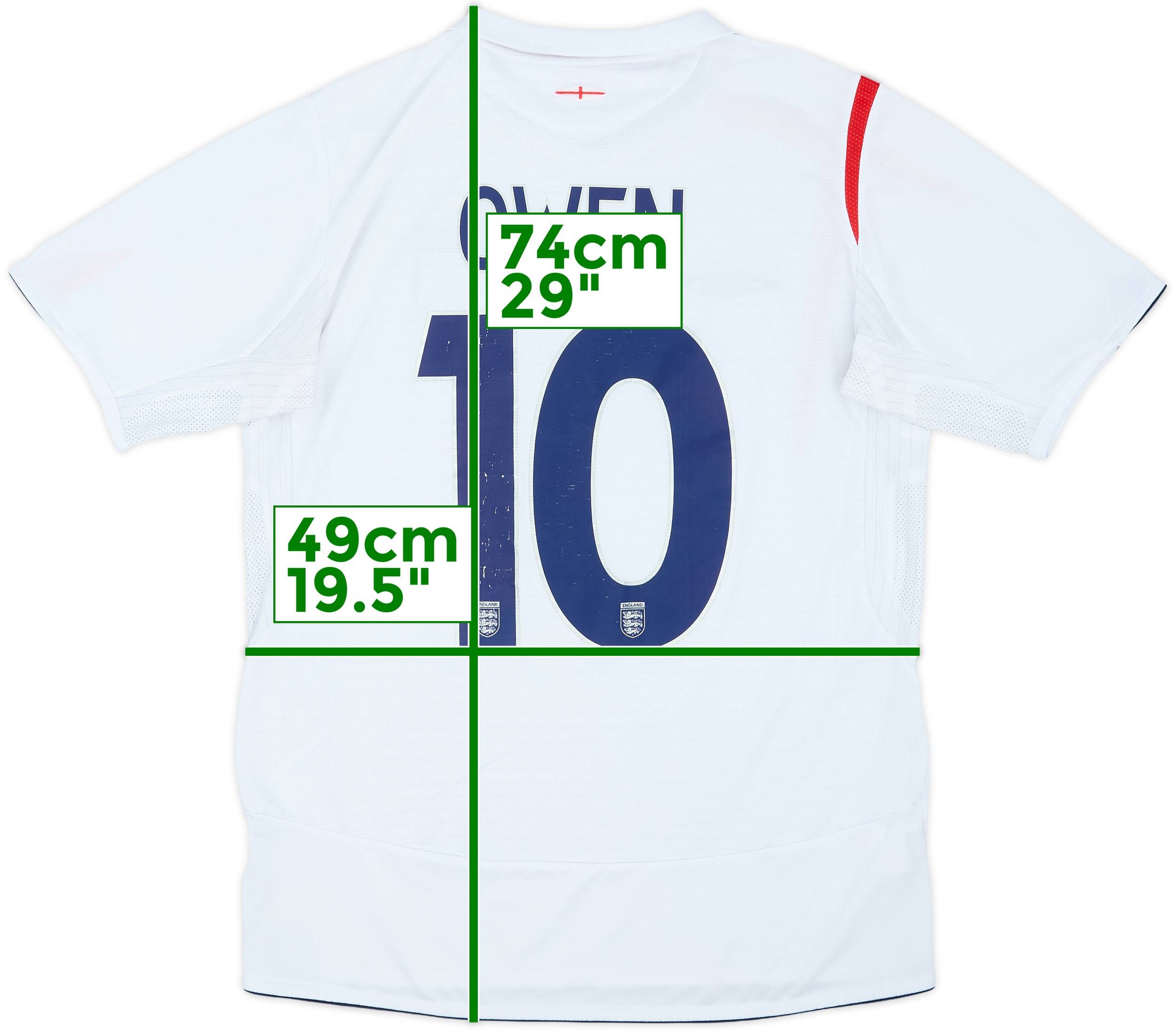 2005-07 England Home Shirt Owen #10 - 6/10 - (M)