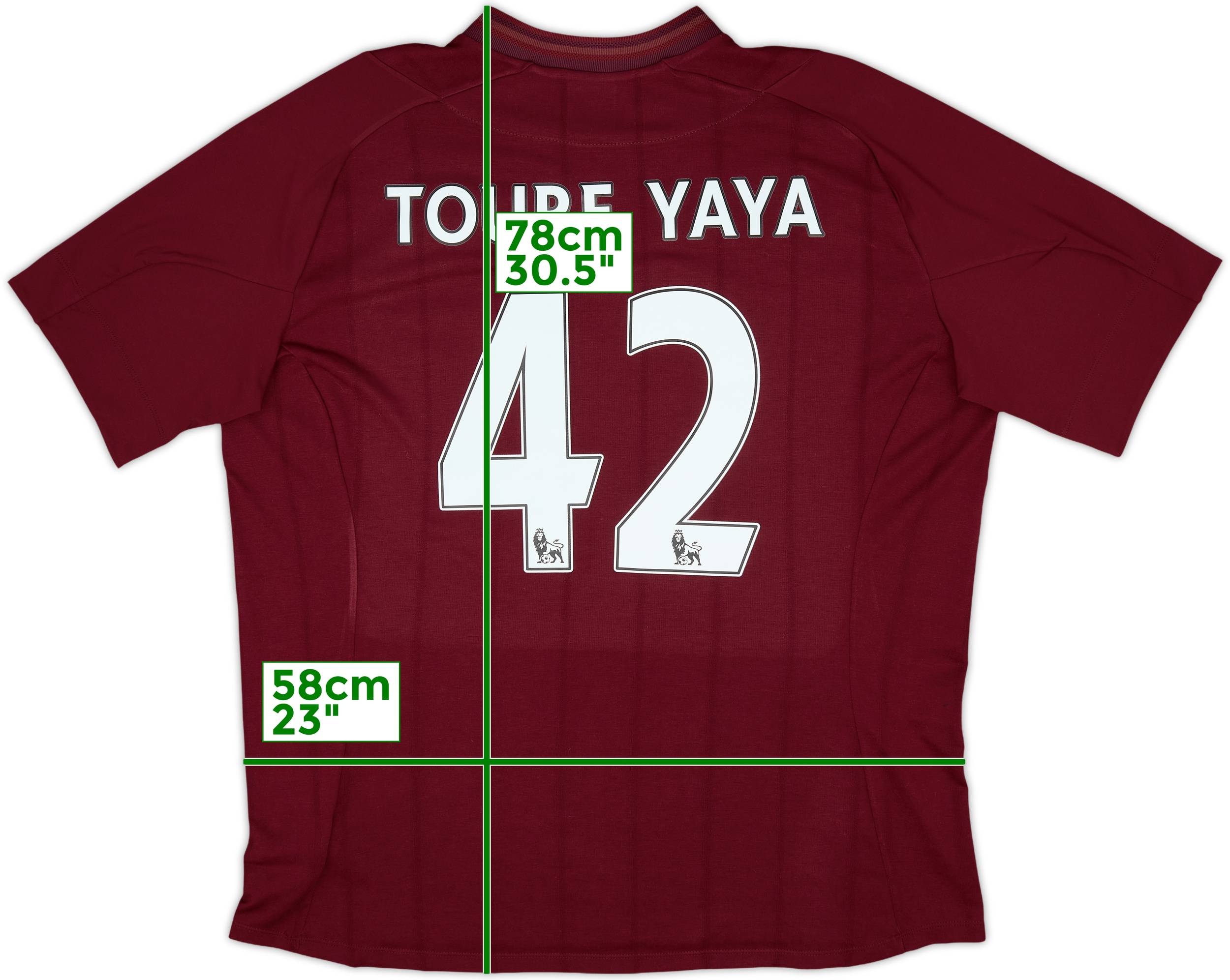 2012-13 Manchester City Away Shirt Toure Yaya #42 - 10/10 - (XL)