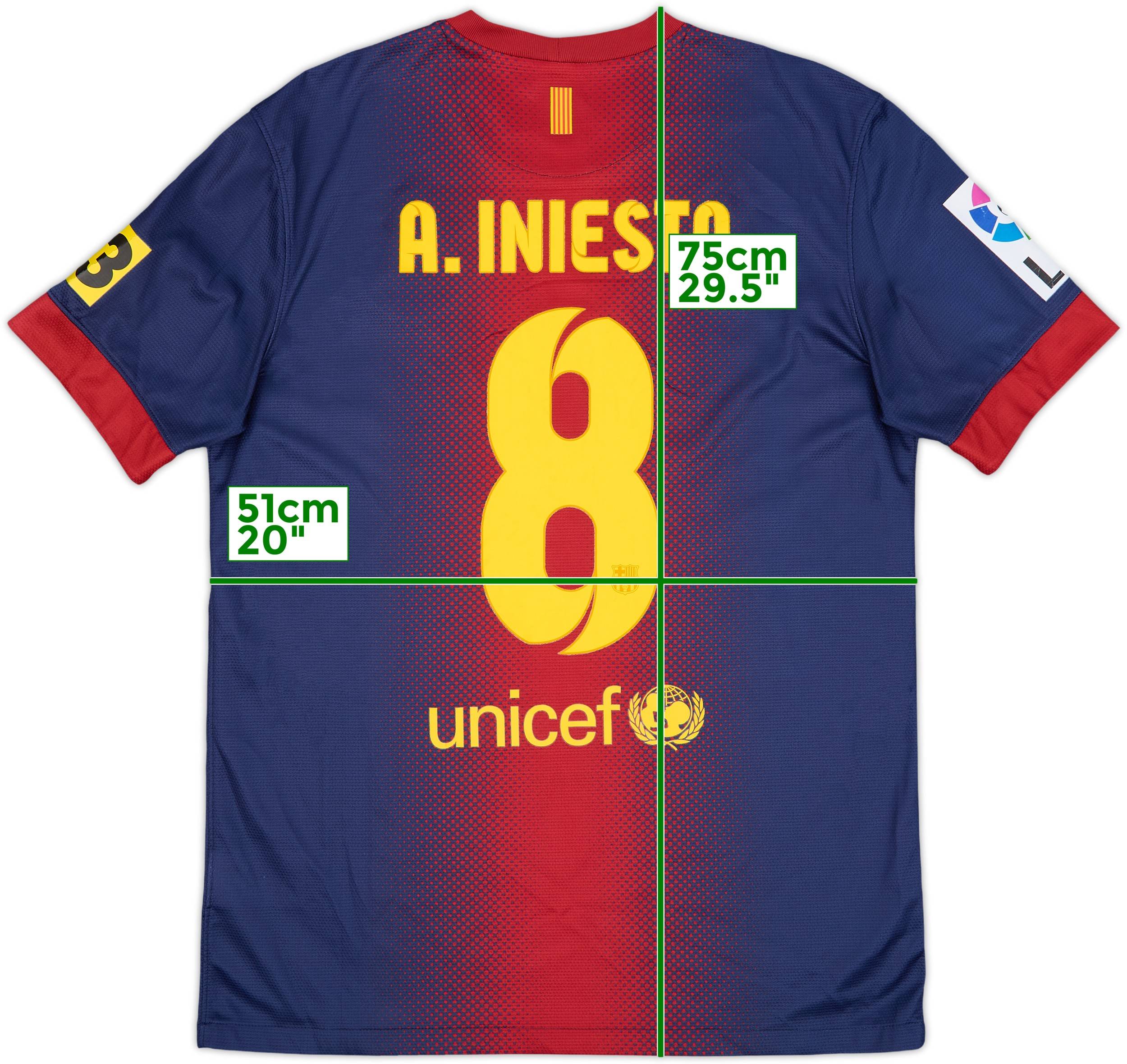 2012-13 Barcelona Home Shirt A.Iniesta #8 - 8/10 - (M)