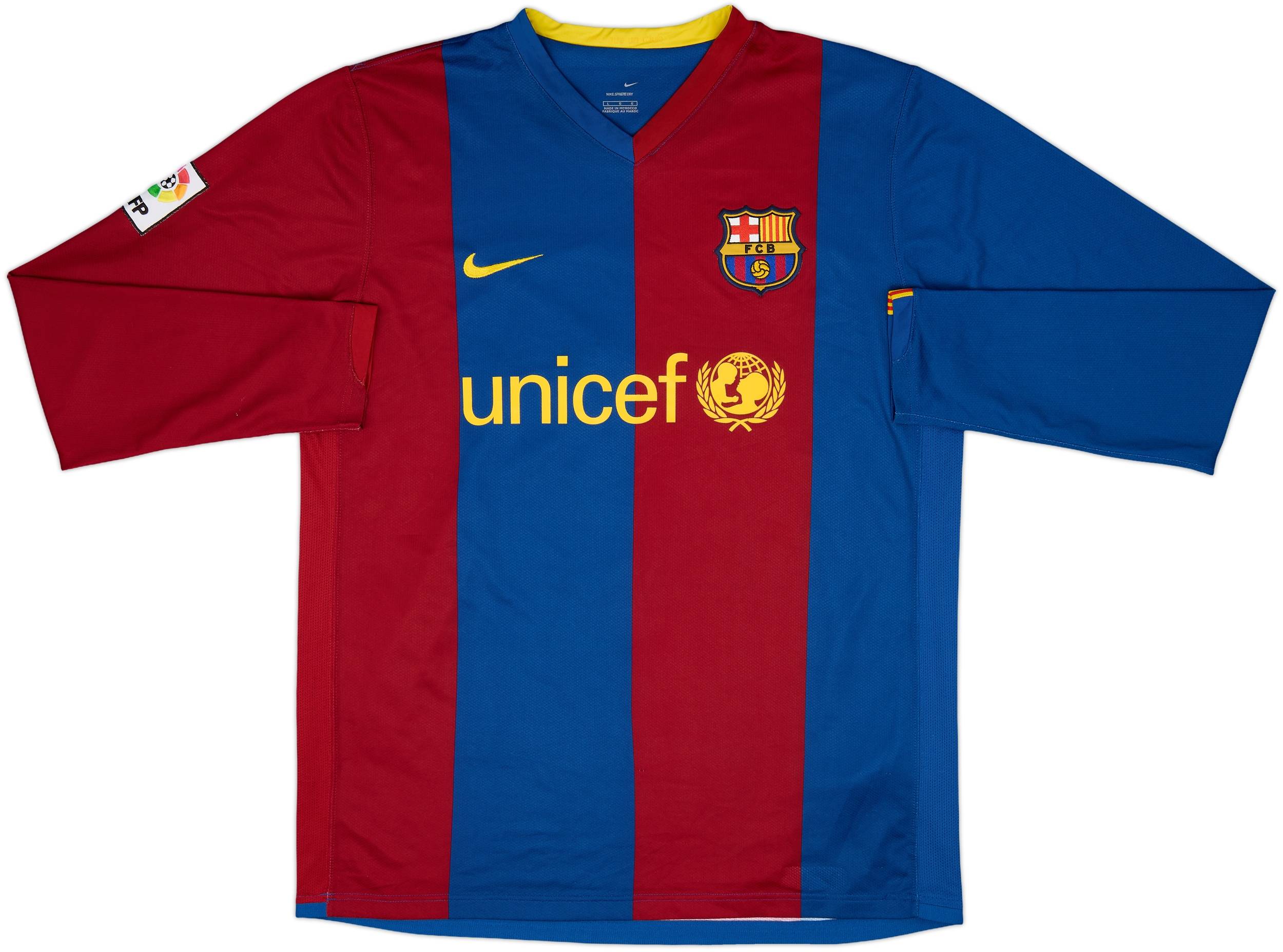 2006-07 Barcelona Home L/S Shirt Ronaldinho #10 - 7/10 - (L)