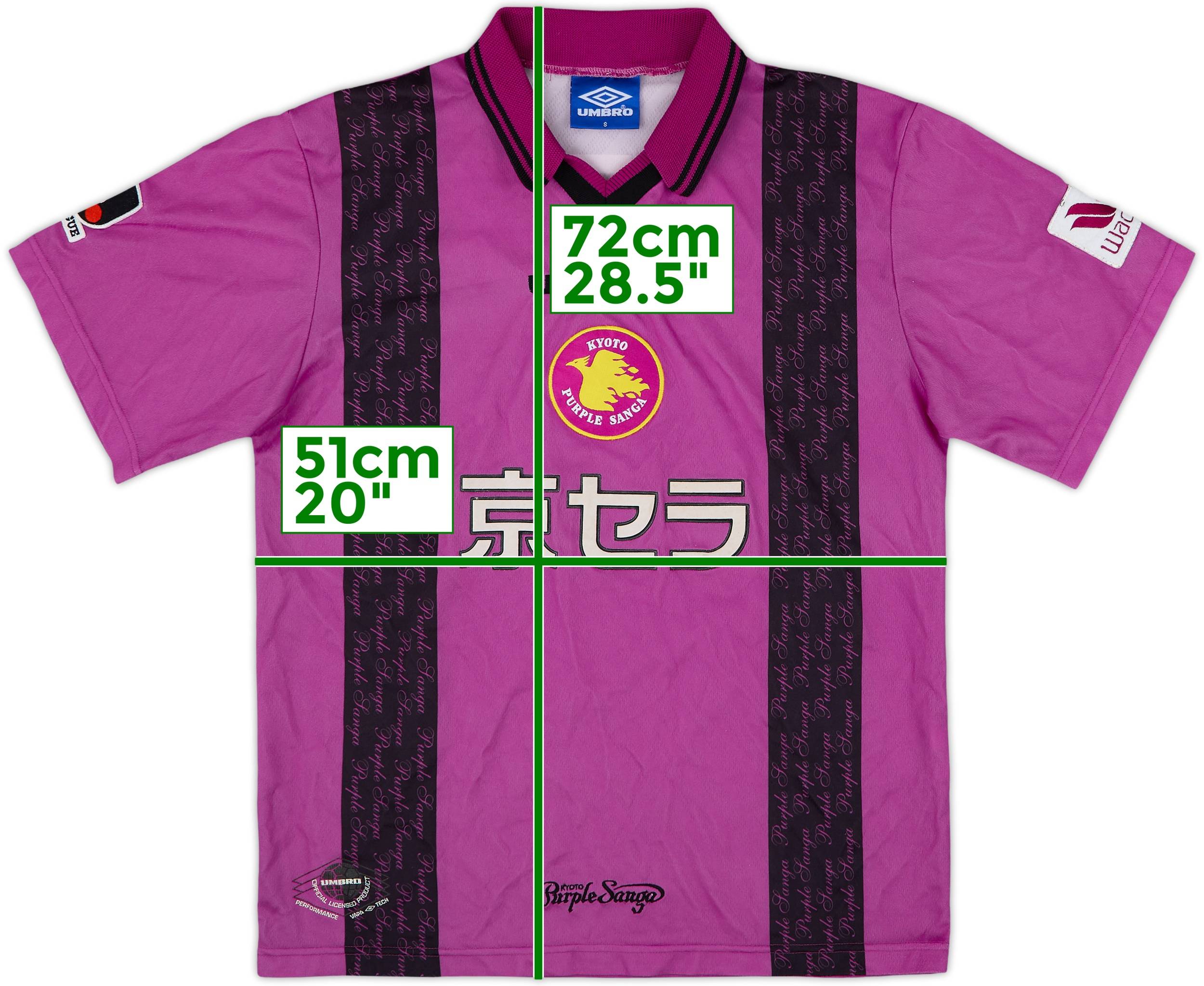 97/98 90's UMBRO 京都パープルサンガ ユニフォーム ゲームシャツ 1997-98 Kyoto Purple Sanga Umbro Home Shirt *w/tags* L