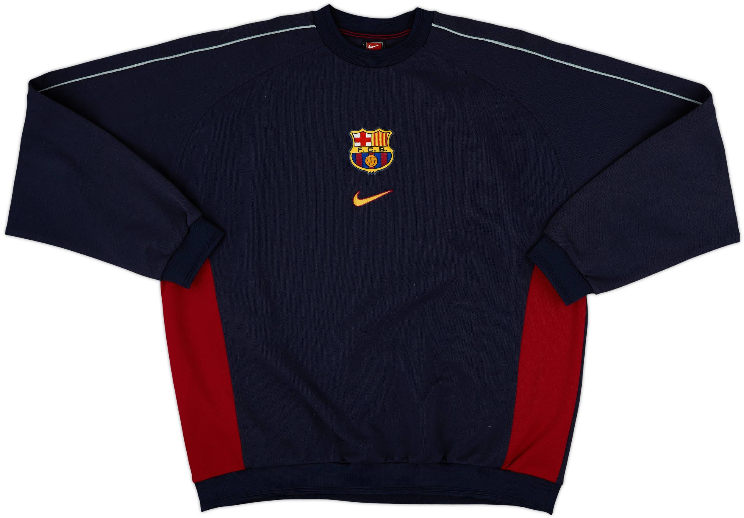 正規品Nike Barcelona 1999-01 Kluivert 9 XL Barcelona 1999/00 Home Kluivert #9 Retro Rare Soccer