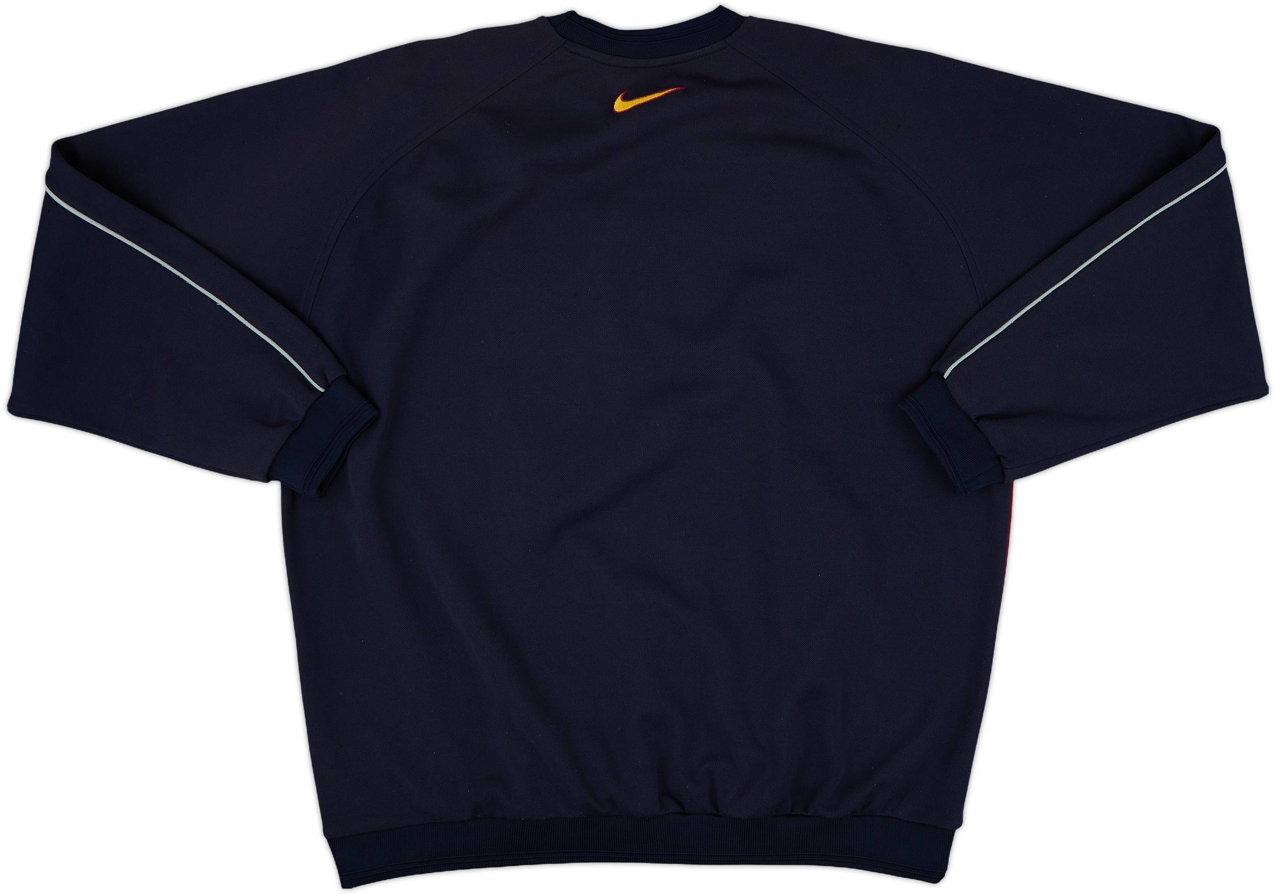 FC Barcelona Nike スウェット ネイビー Vintage 90's Nike Barcelona Blue Football Sweatshirt Soccer