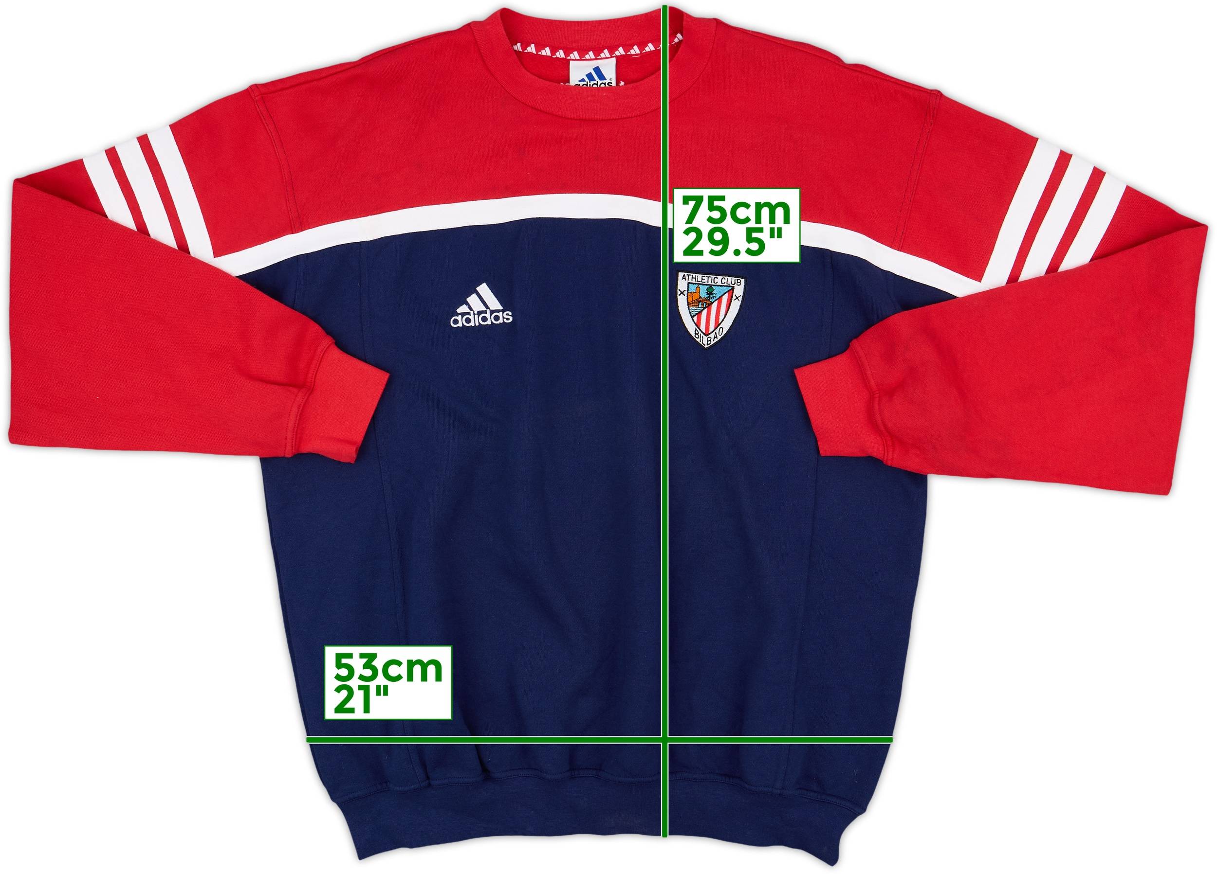 2000-01 Athletic Bilbao adidas Sweat Top - 7/10 - (L)
