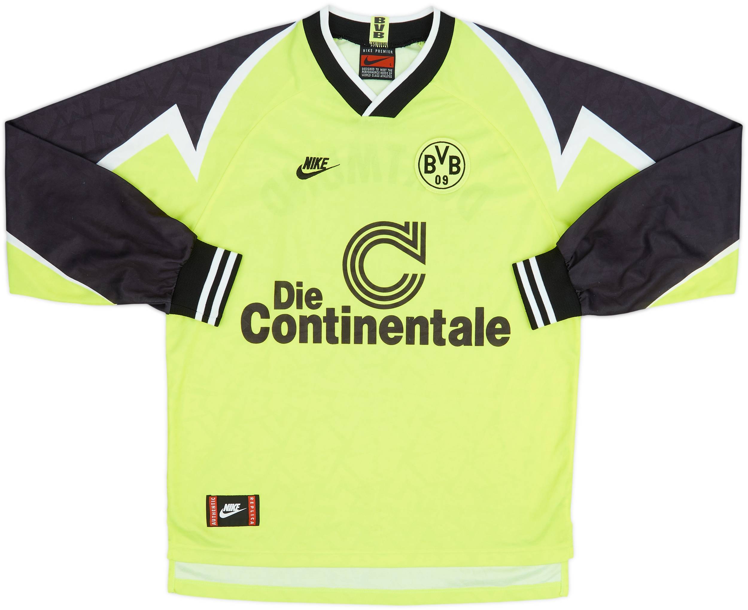 1995-96 Borussia Dortmund Home L/S Shirt - 6/10 - (L)