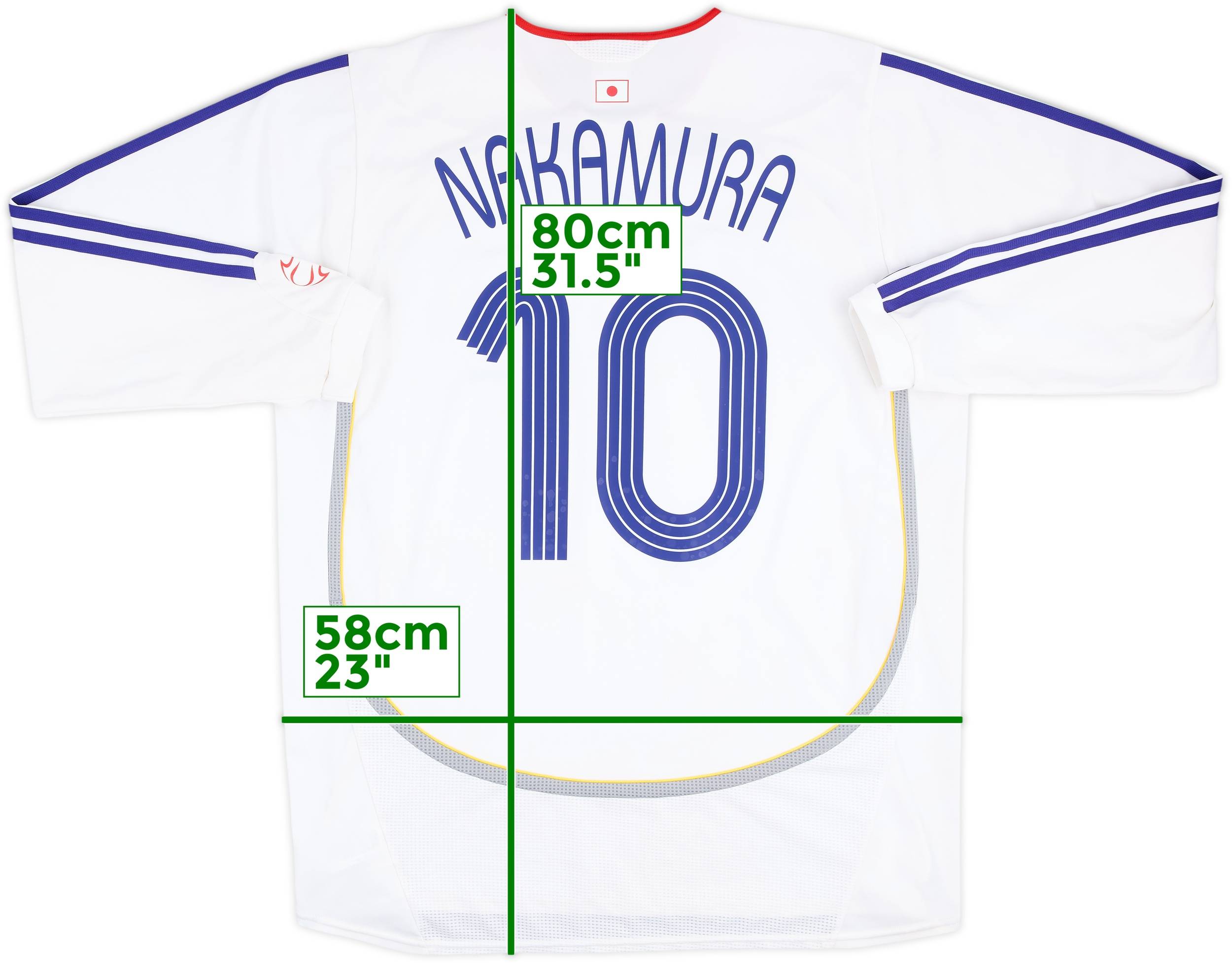 2006-08 Japan Away L/S Shirt Nakamura #10 - 8/10 - (L/XL)