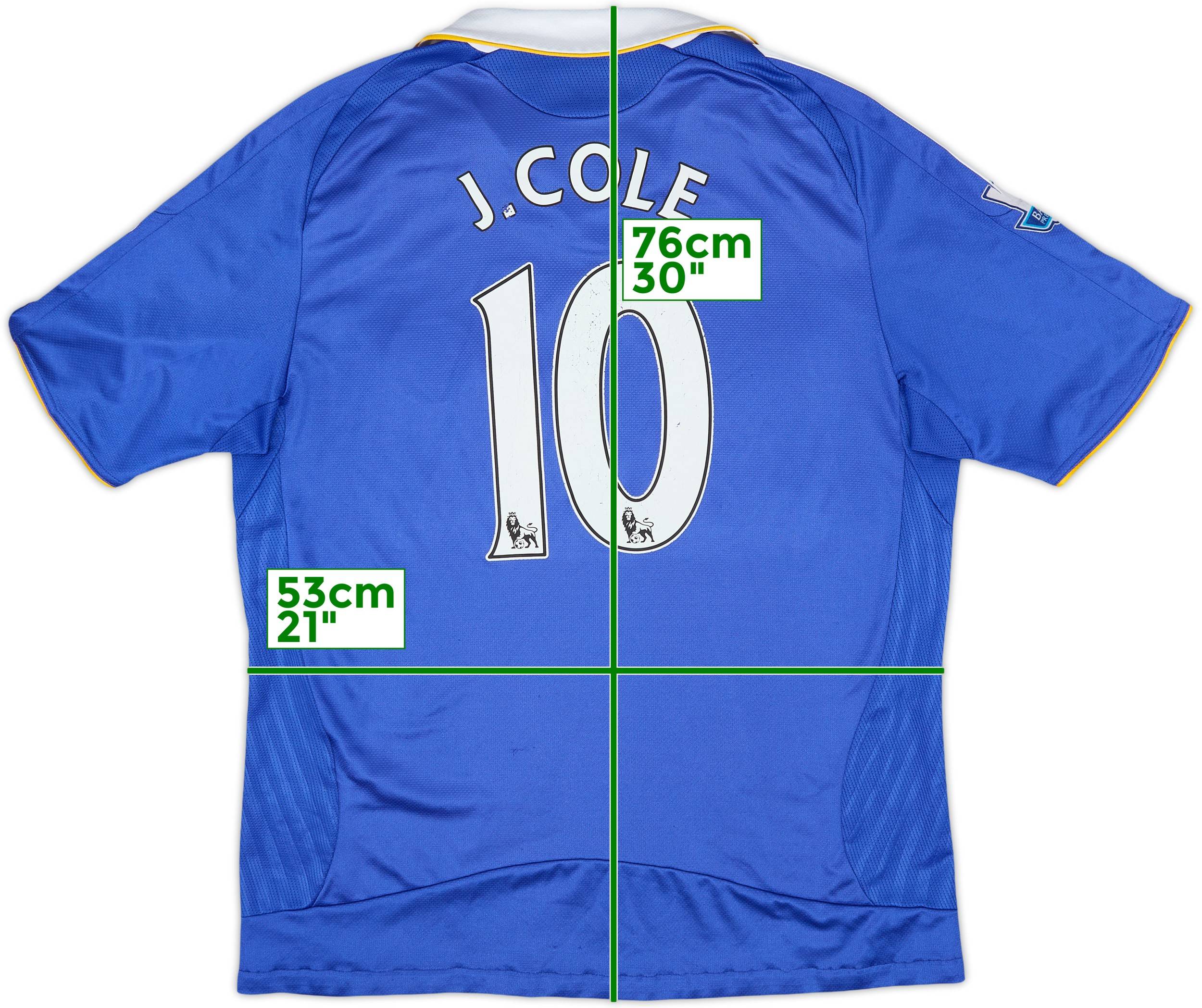  Chelsea 2008 決勝ユニフォーム J.Cole 2008-09 Chelsea Home Shirt J.Cole #10 - 6/10 - (L)