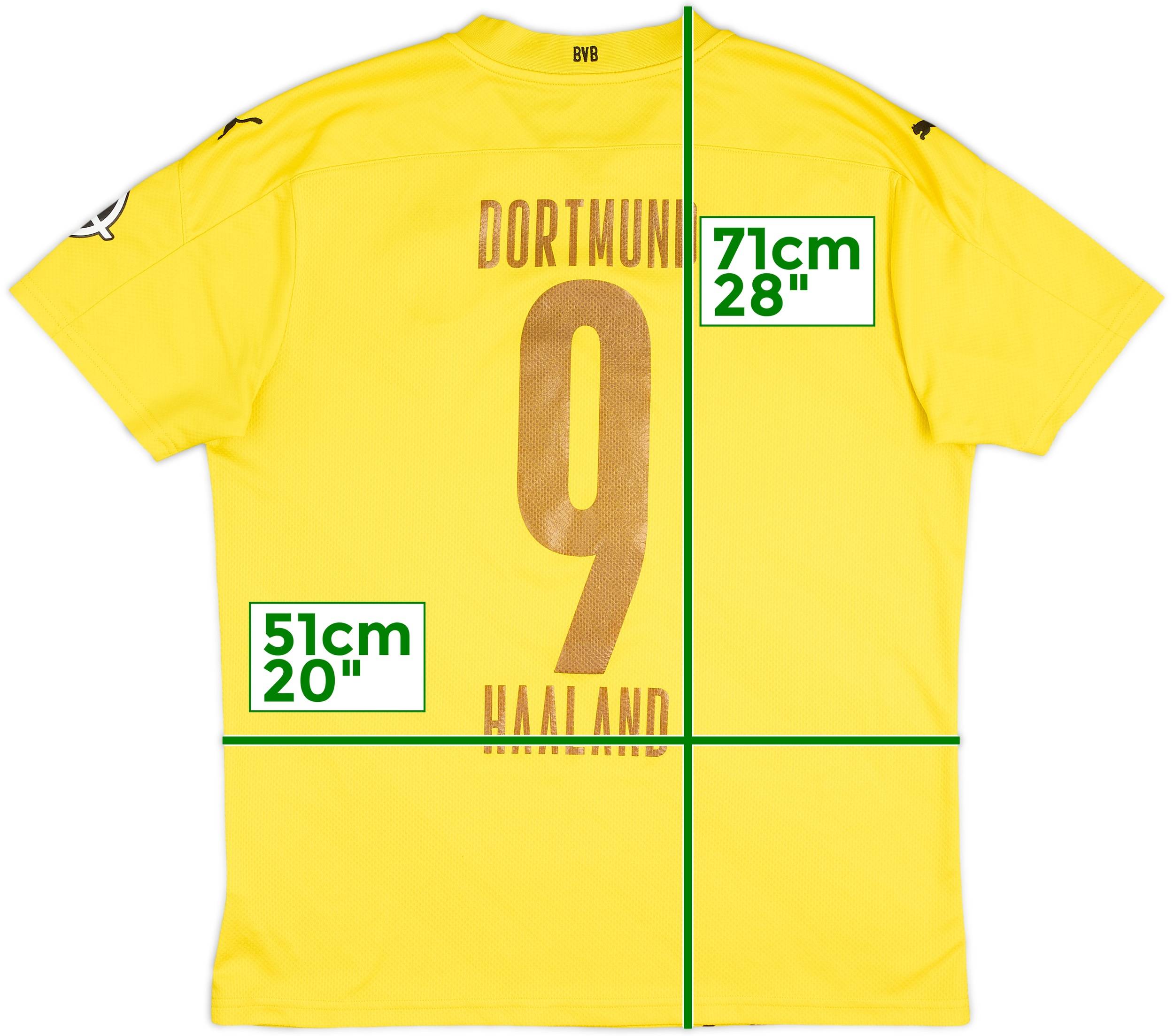 2020-21 Borussia Dortmund Home Shirt Haaland #9 - 4/10 - (L)