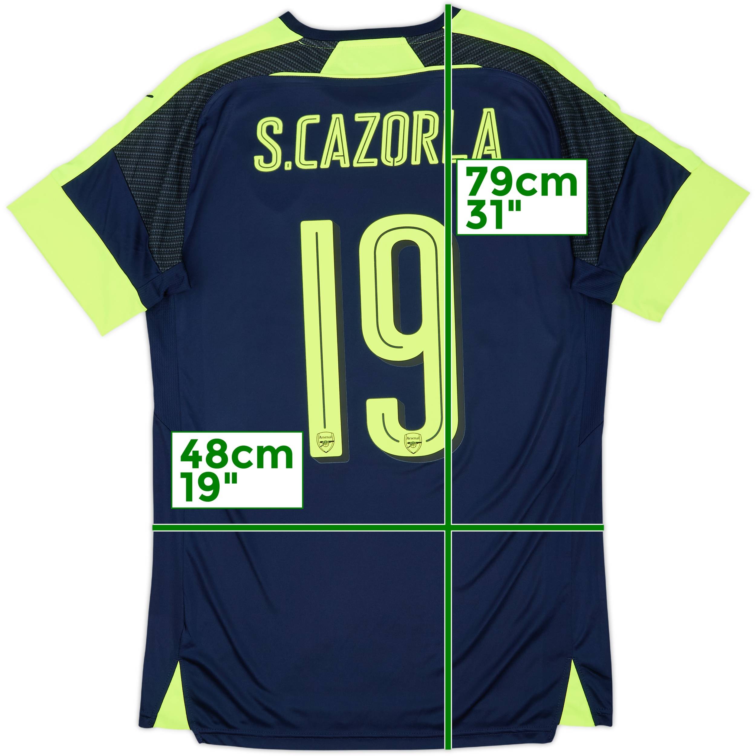 2016-17 Arsenal Third Shirt S.Cazorla #19 - 8/10 - (M)