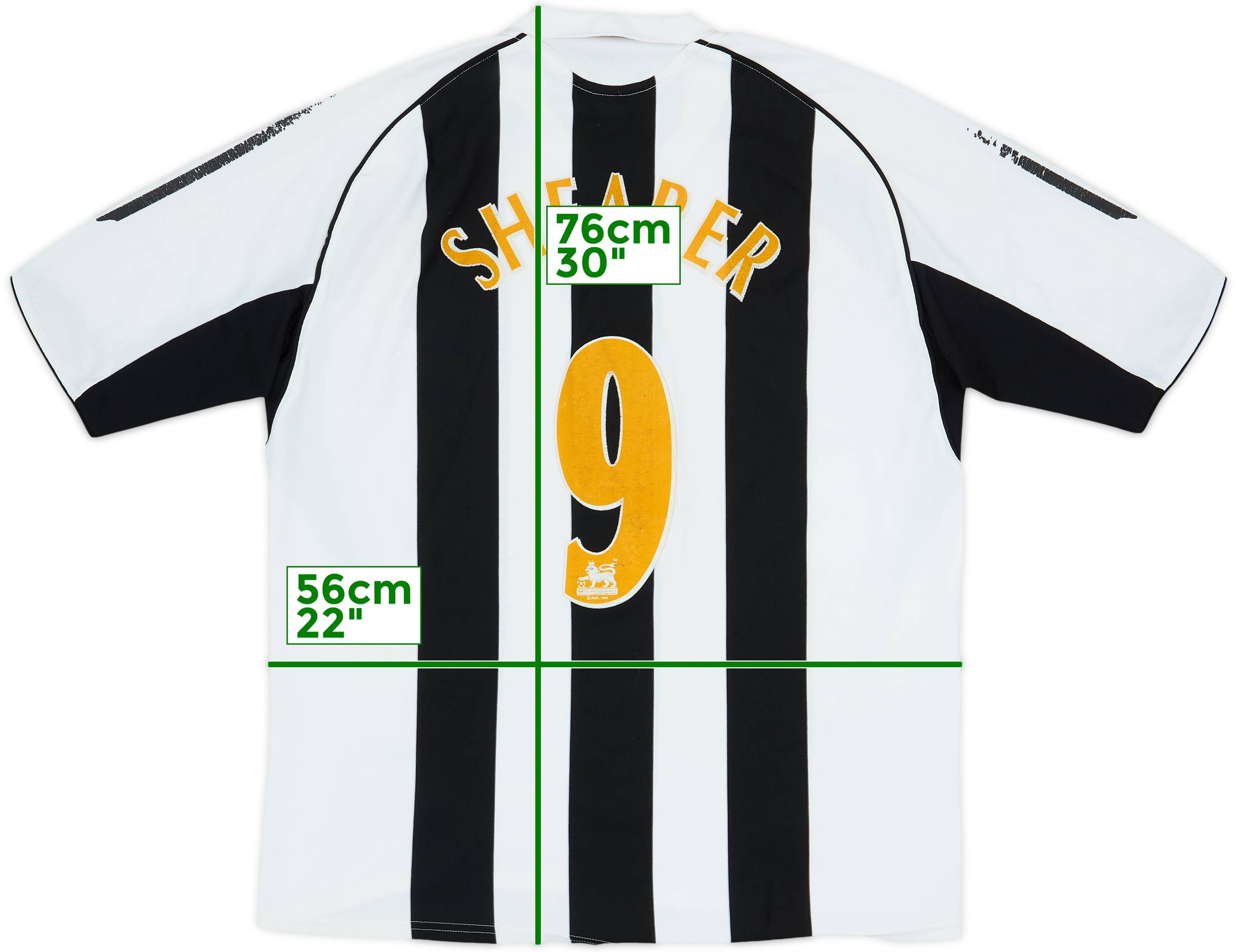 2005-07 Newcastle Home Shirt Shearer #9 - 3/10 - (L)