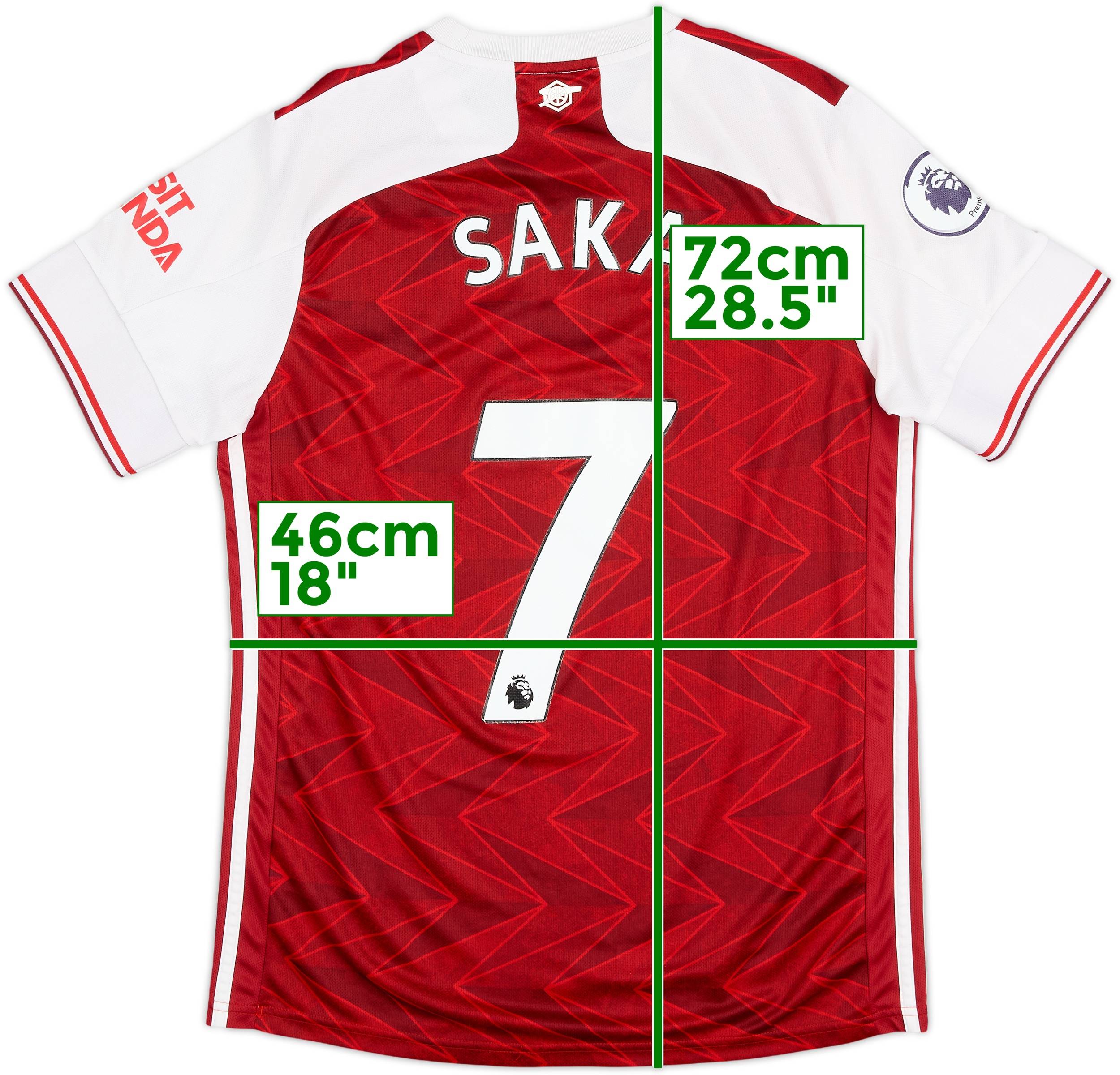 2020-21 Arsenal Camiseta Local Saka #7 - 5/10 - (M)