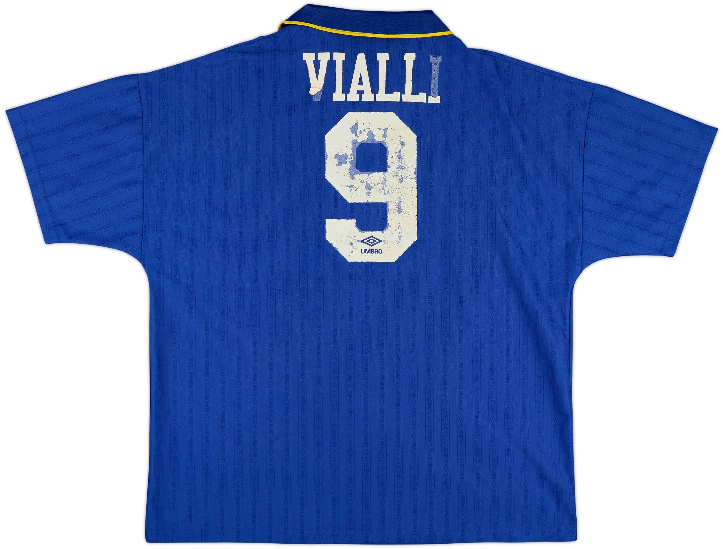 1995-97 Chelsea Home Shirt Vialli #9 - 4/10 - (M)