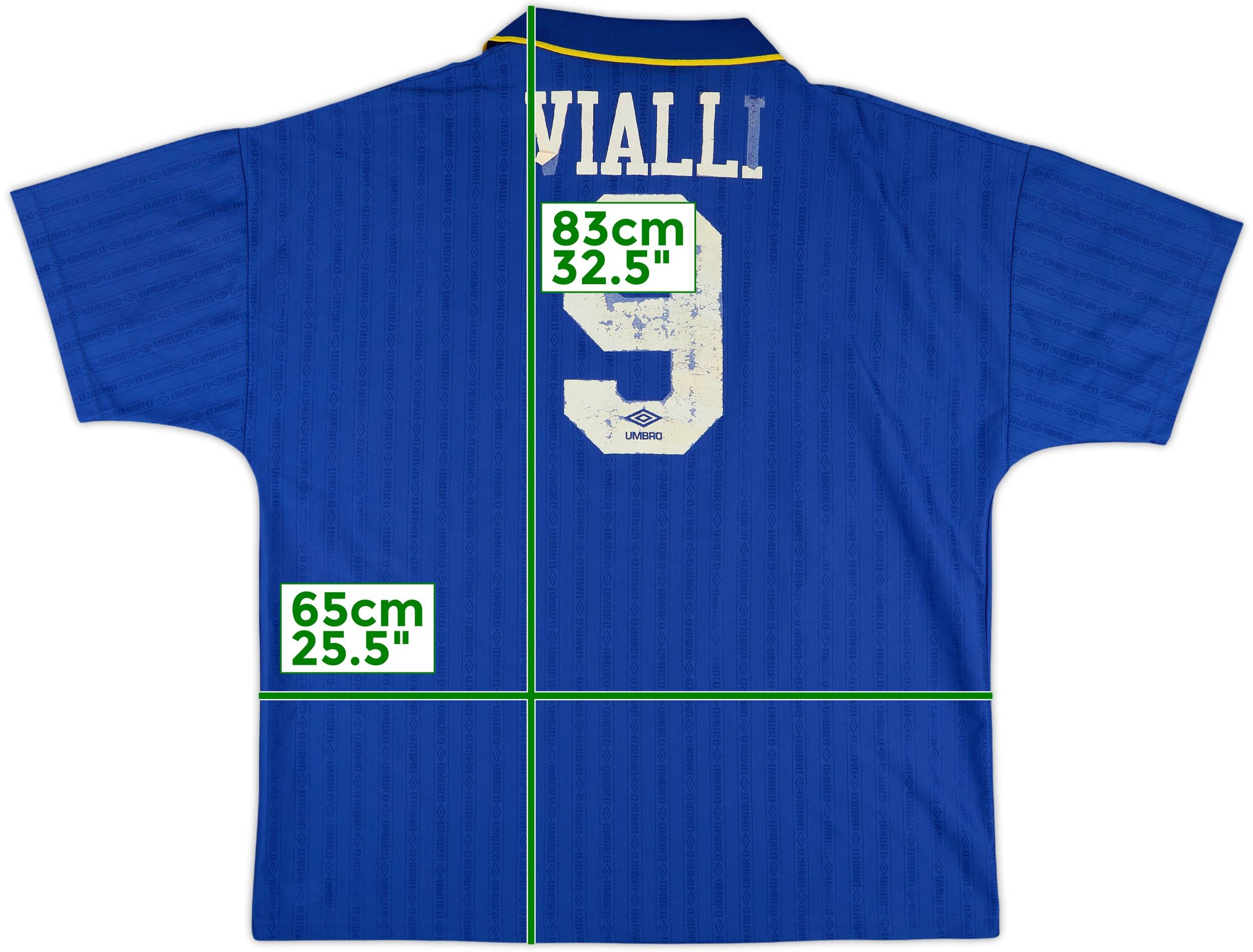 チェルシー　97/99 UMBRO VIALLI No.9 Mサイズ 1997/99 VIALLI #9 Chelsea Vintage Umbro CUP WINNERS CUP