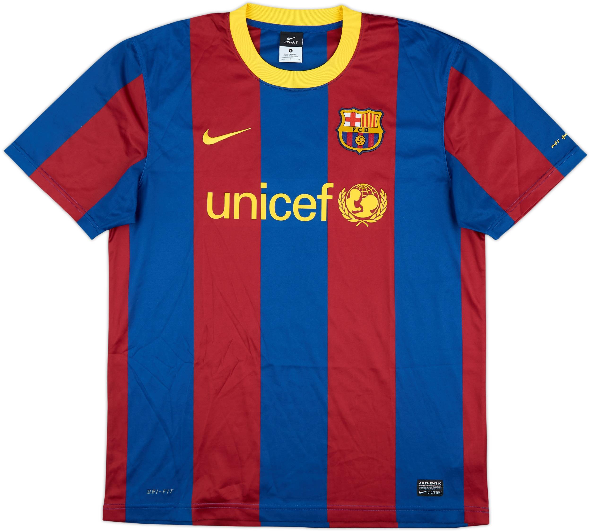2010-11 Barcelona Basic Home Shirt Puyol #5 - 8/10 - (L)