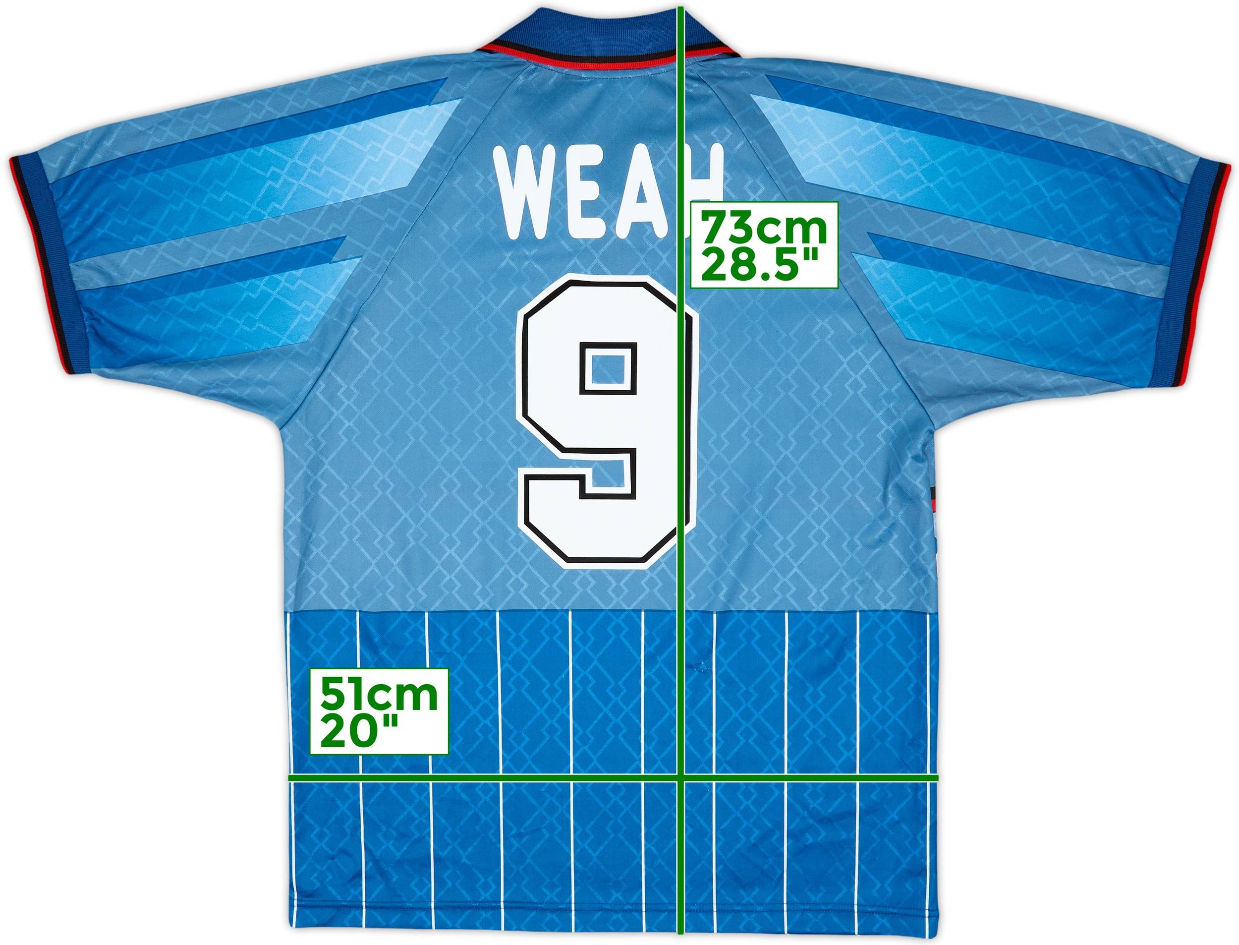 1995-96 AC Milan Fourth Shirt Weah #9 (M)