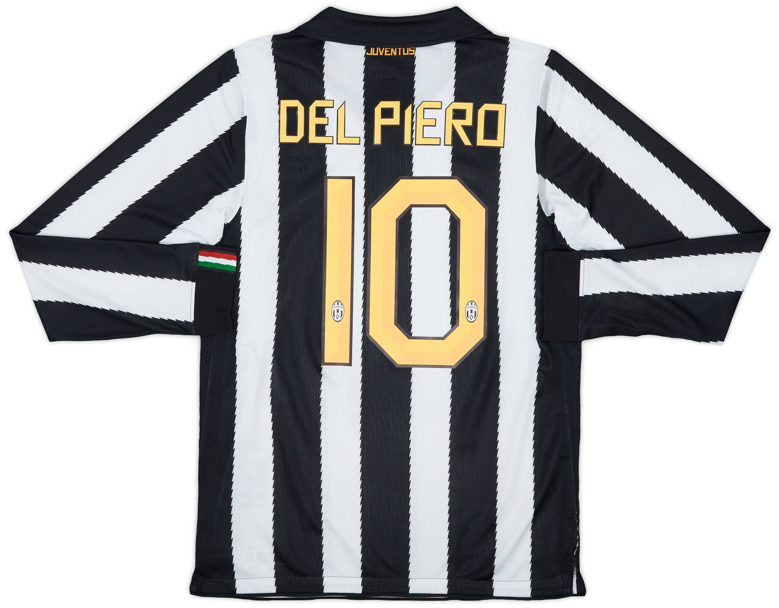 2010-11 Juventus Player Issue Home L/S Shirt Del Piero #10 - 8/10