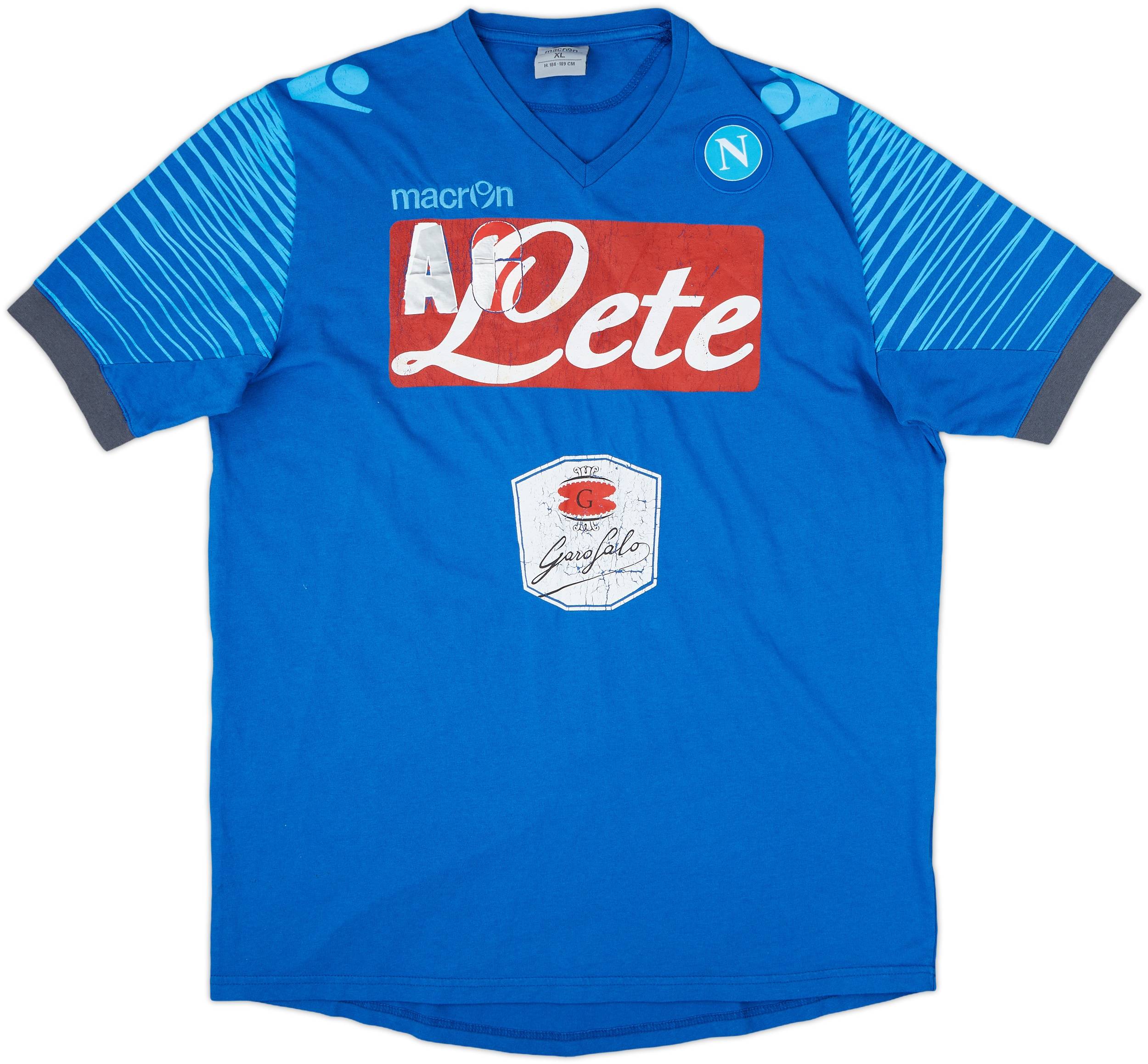 2014-15 Napoli Staff Issue Macron Cotton Tee 'CG' - 4/10 - (XL)