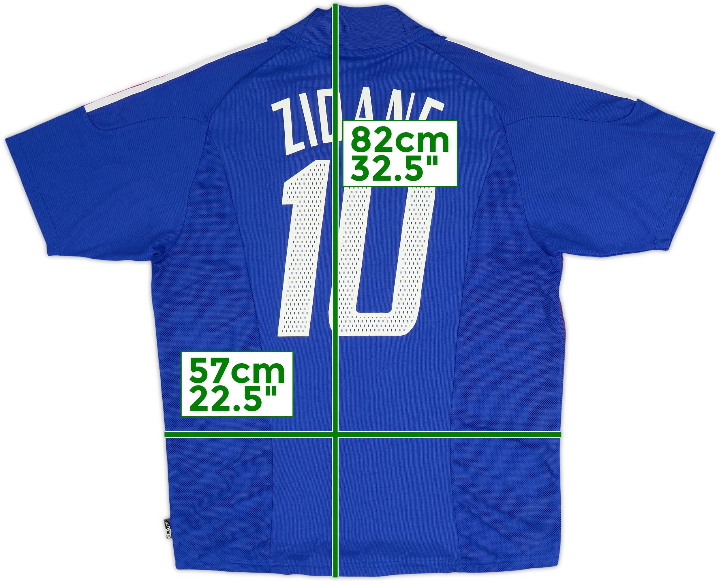 2002-04 France Home Shirt Zidane #10 - 8/10 - (L)