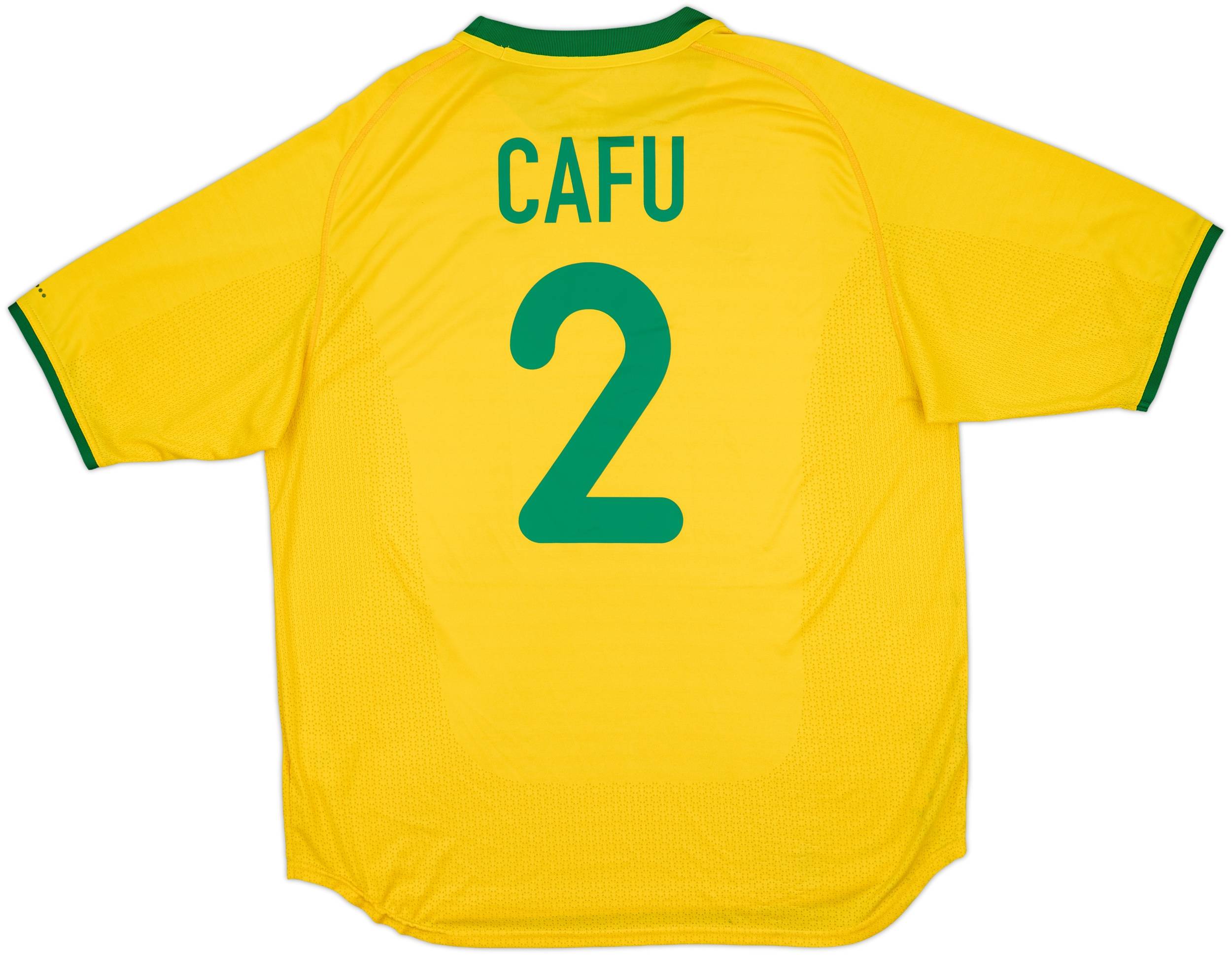 2000-02 Brazil Home Shirt Cafu #2 - 8/10 - (XL)
