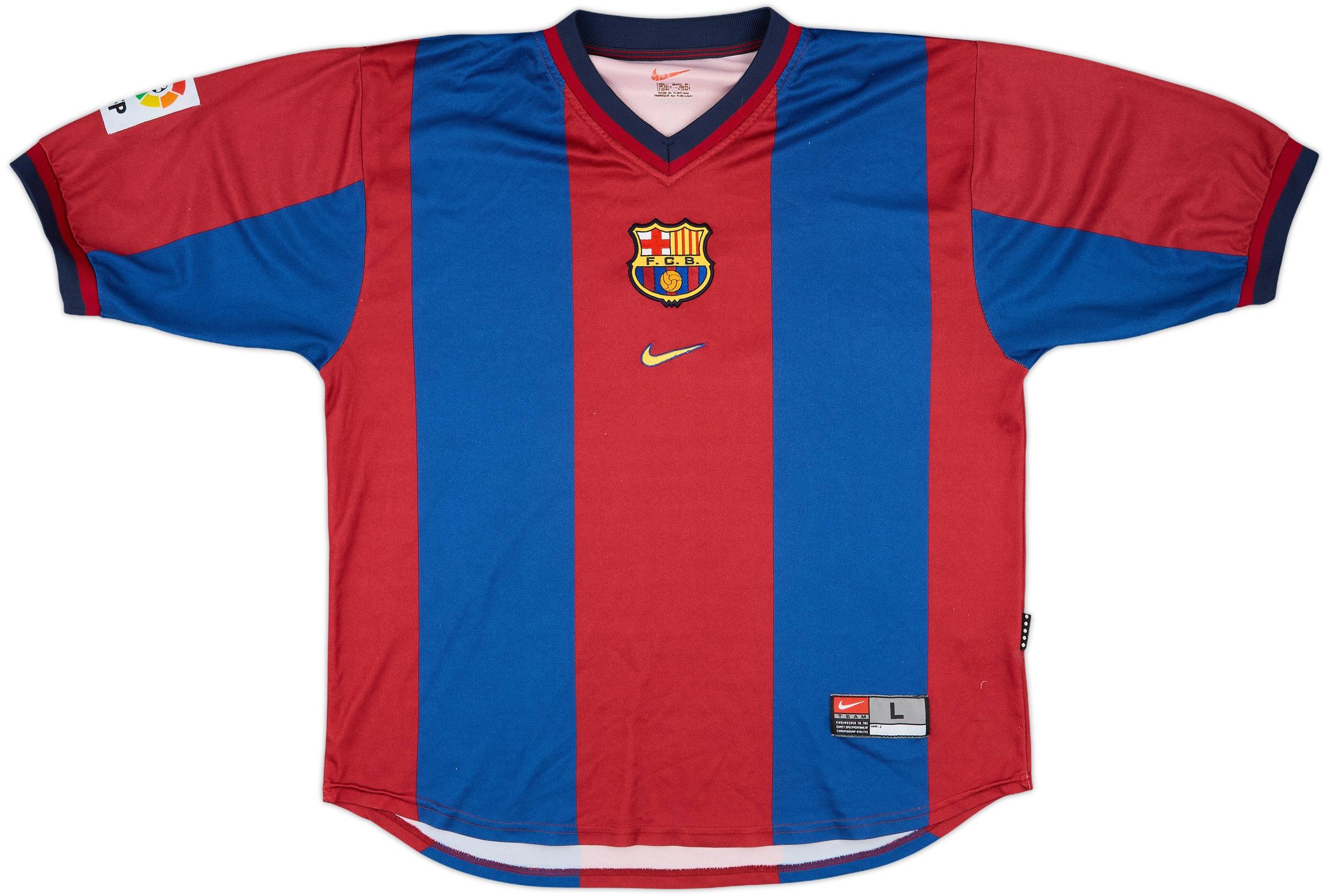 1998-00 Barcelona Home Shirt Xavi #26 - 8/10 - (L)