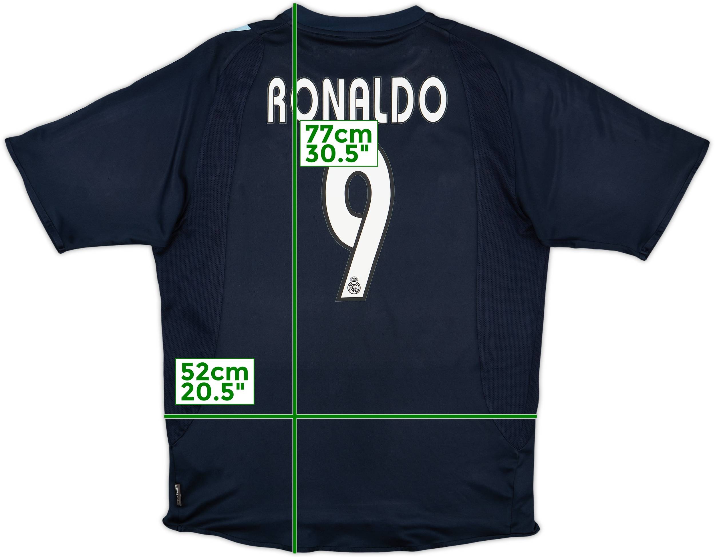 2003-04 Real Madrid Away Shirt Ronaldo #9 - 9/10 - (L)