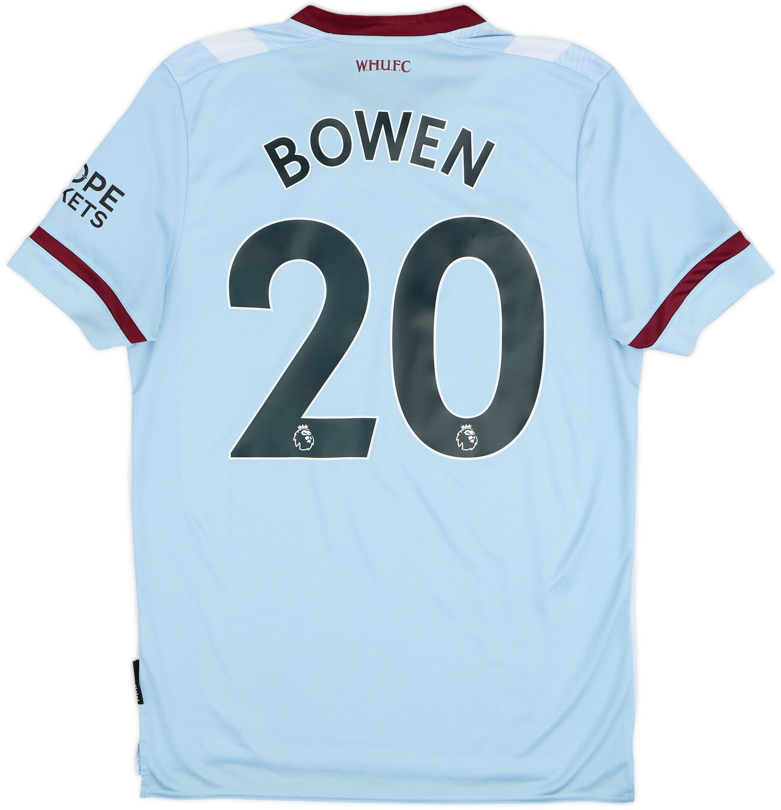 West Ham 2020 2021 Third Kit 2021-22 West Ham Away Shirt Bowen #20