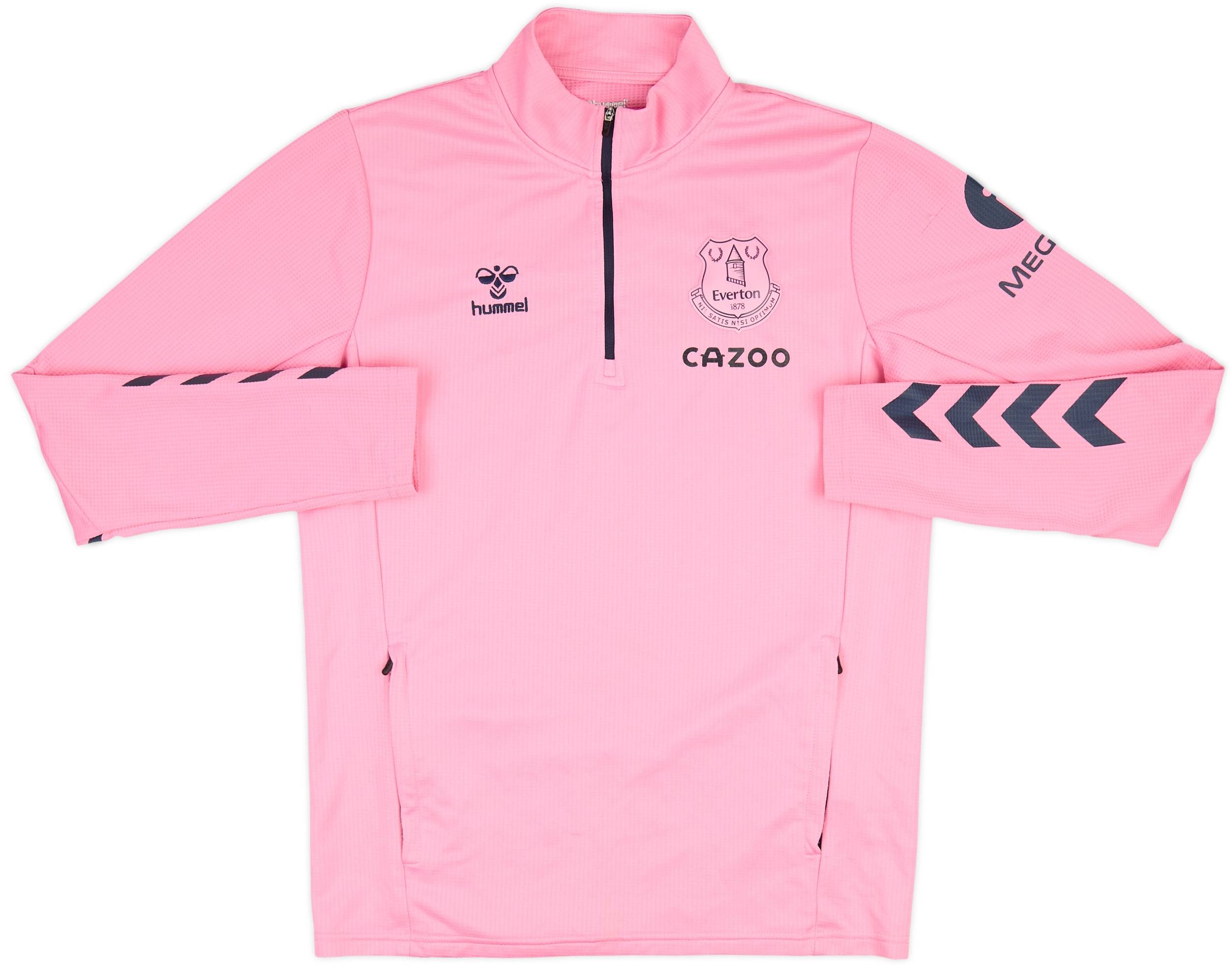 2020-21 Everton Hummel 1/4 Zip Training Top - 8/10 - (L)